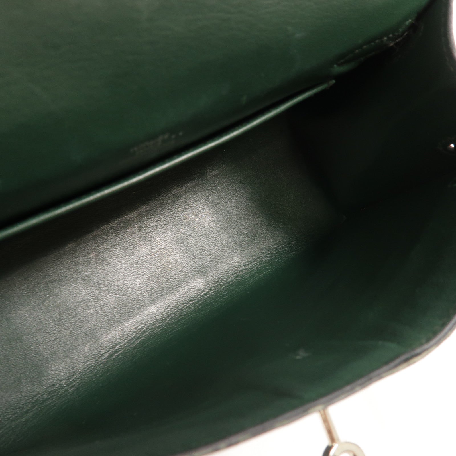 HERMES Alligator皮革Kelly Pochette手挽袋Vert Fonce