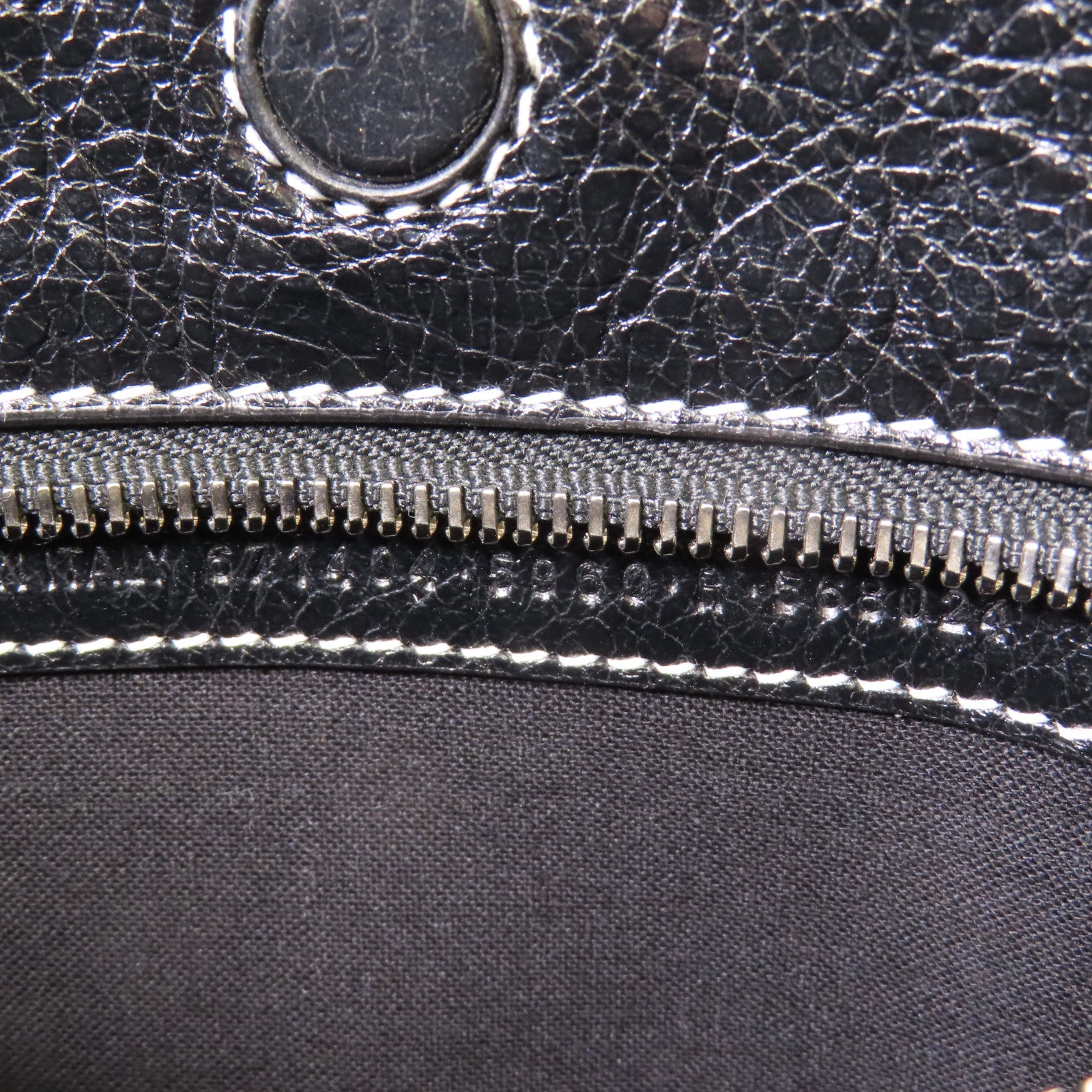 BALENCIAGA 牛皮皮革Barbes Bag銀扣手挽肩背兩用袋