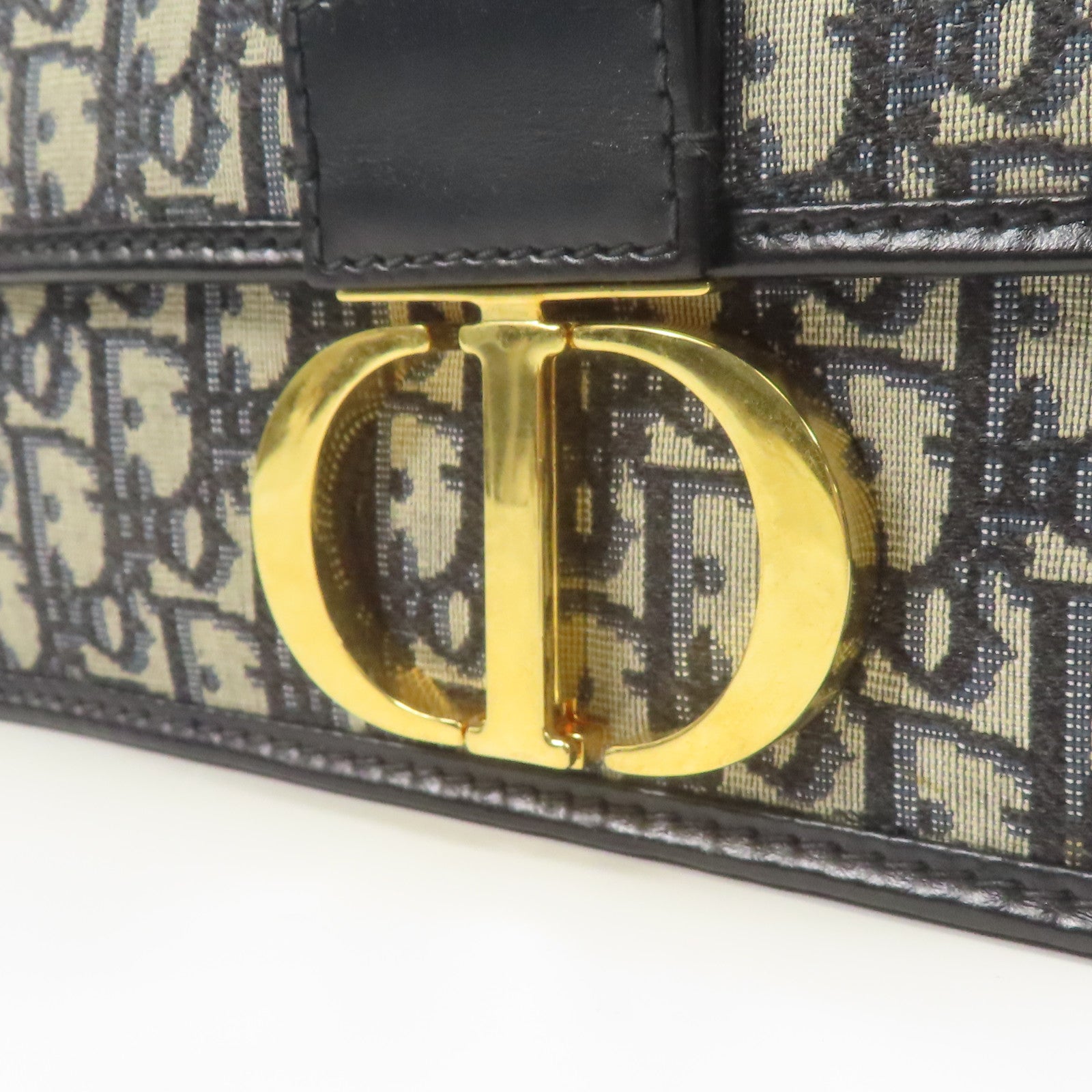 Dior 帆布Montaigne 30金扣肩背袋