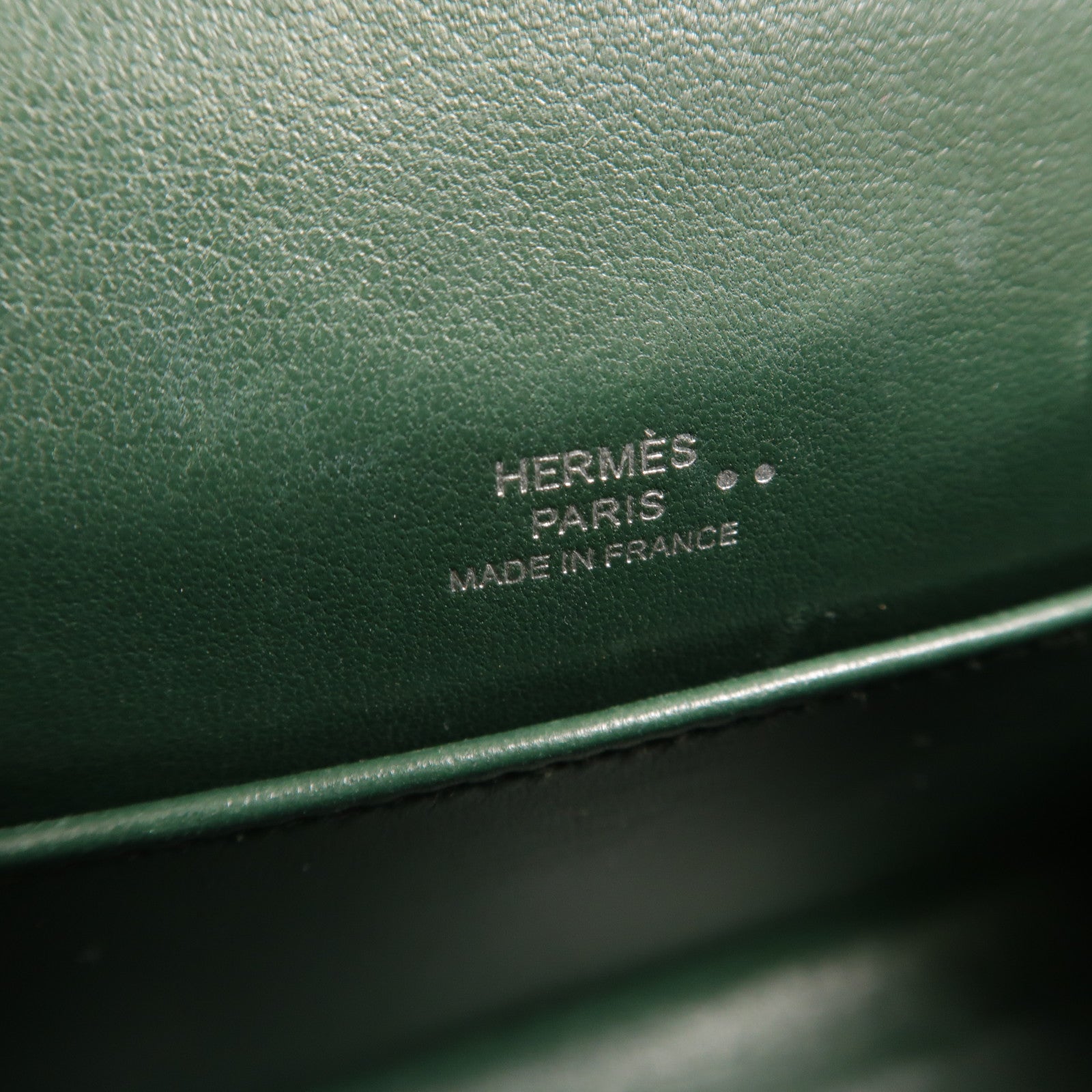 HERMES Alligator皮革Kelly Pochette手挽袋Vert Fonce
