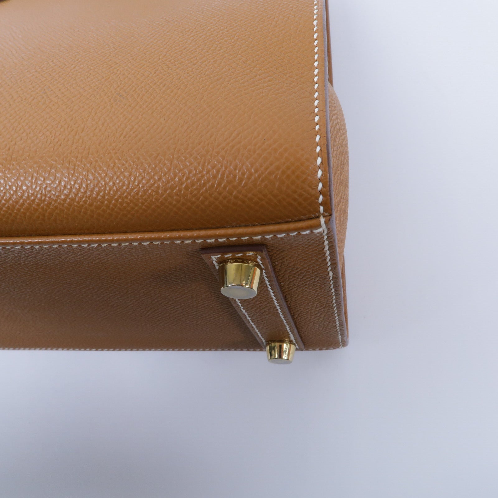 HERMES Epsom皮革Birkin 25手挽袋Gold