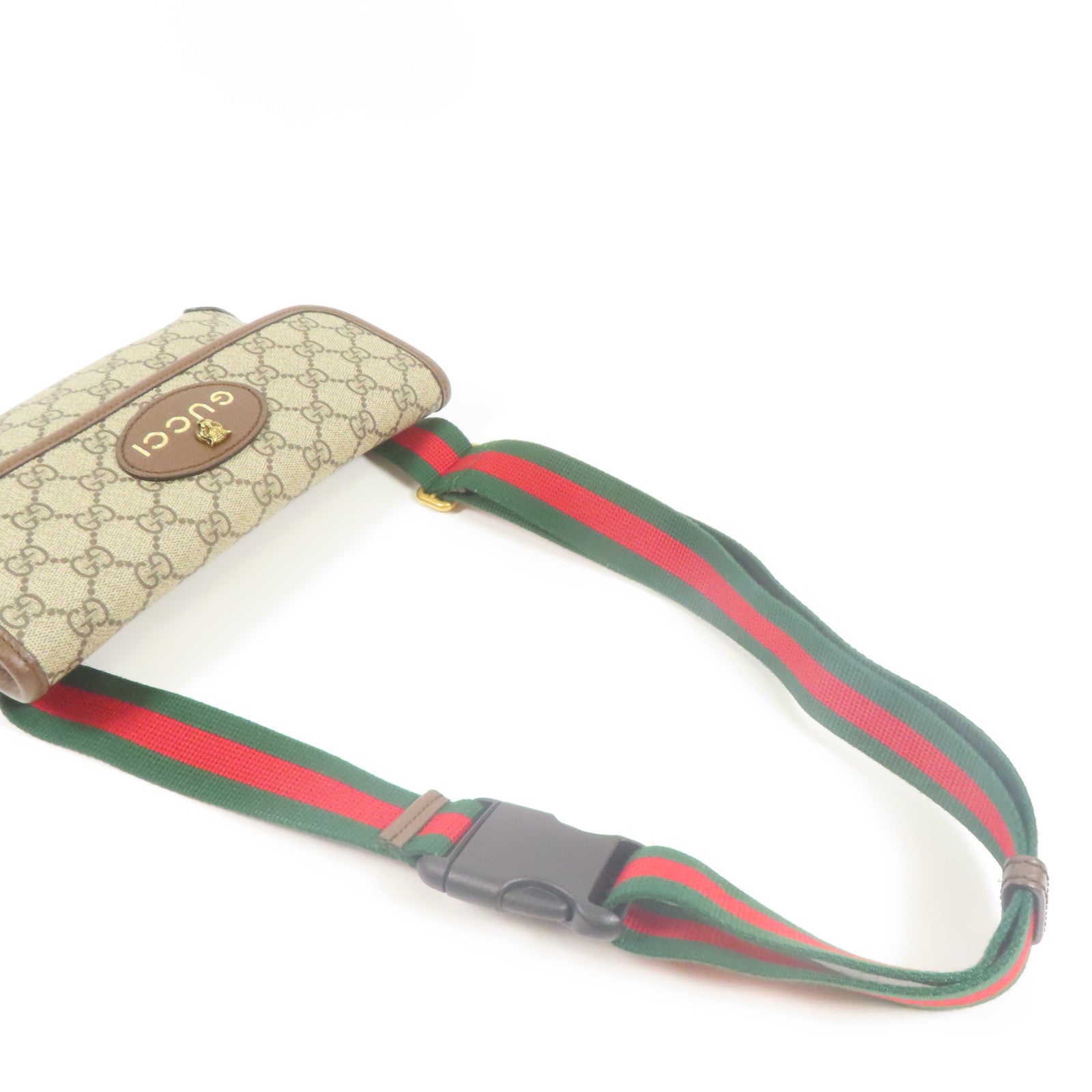 GUCCI 塗層帆布Waist Bag金扣腰包