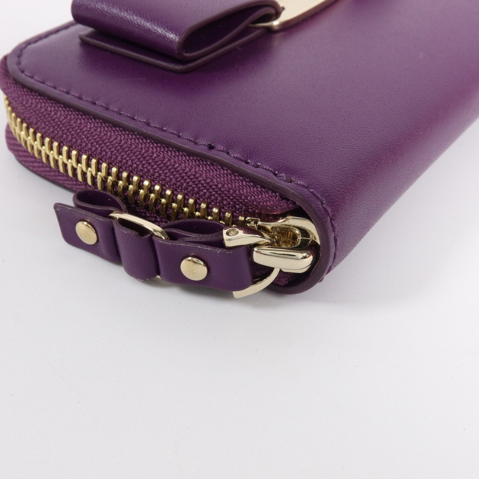 Salvatore Ferragamo 牛皮皮革Vara Bow Coin Purse零錢包/卡片套