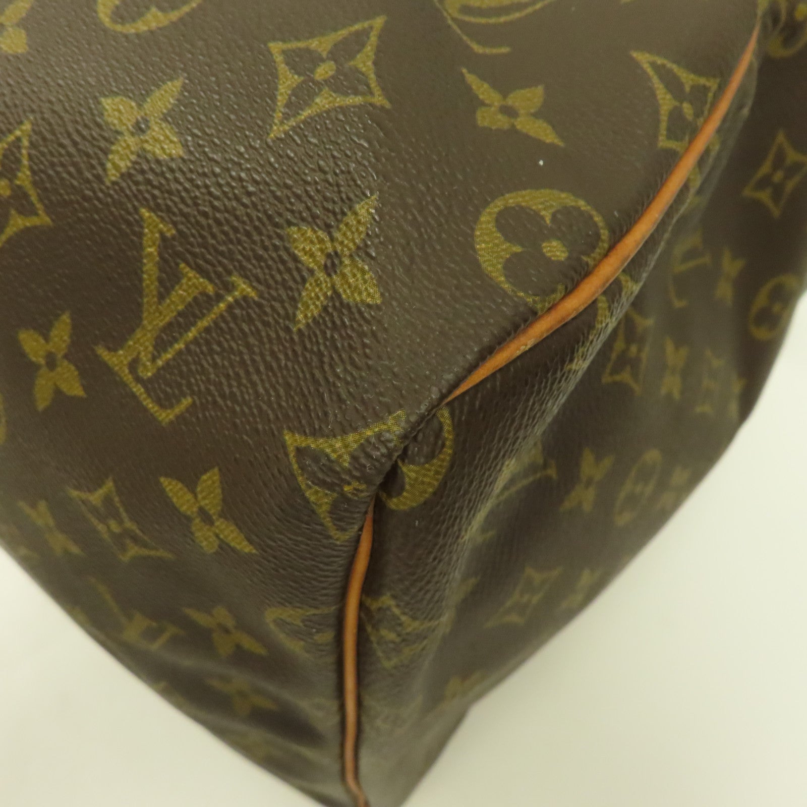 LOUIS VUITTON Monogram Keepall 55金扣波士頓包啡色