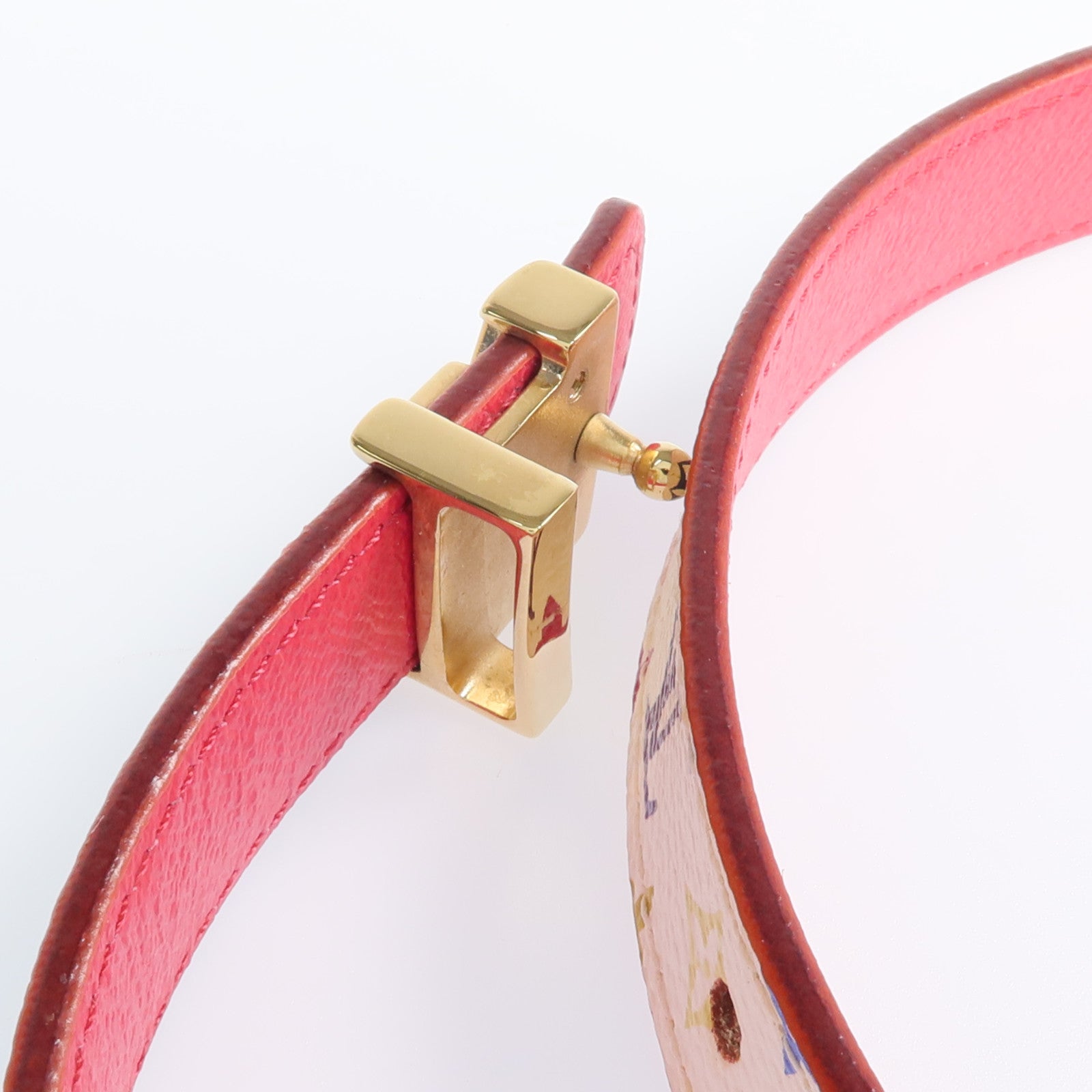 LOUIS VUITTON Monogram Multicolore Belt金扣皮帶