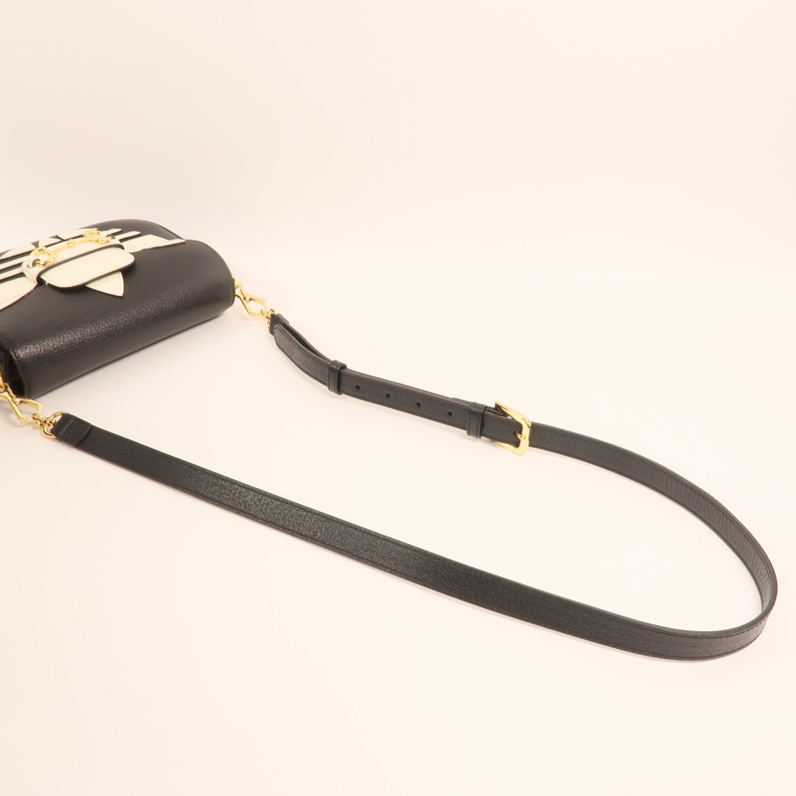 GUCCI 牛皮皮革Gucci x Adidas Horsebit 1955 Small金扣肩背袋