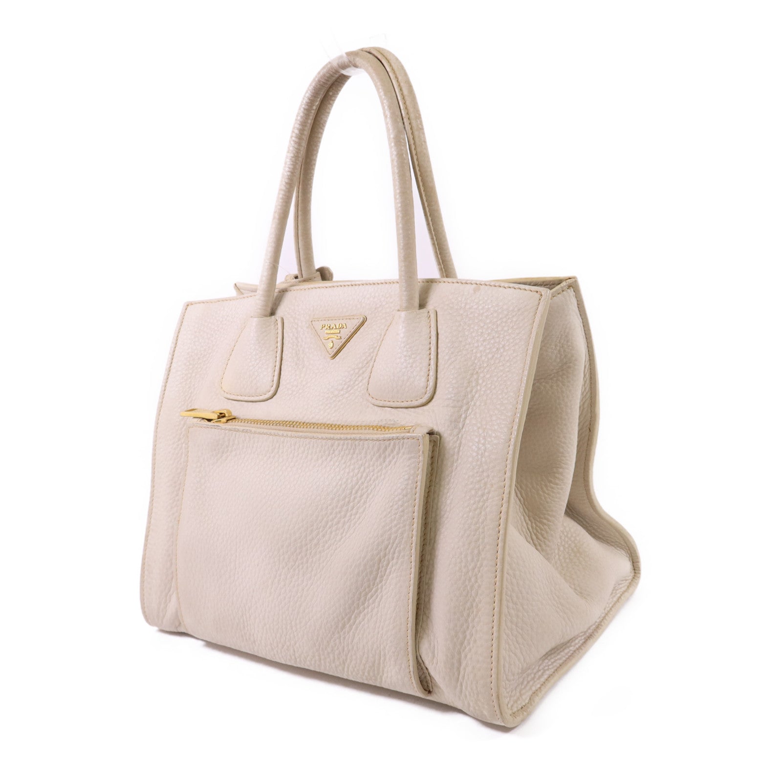 PRADA 牛皮皮革2 Way Shoulder Bag金扣手挽肩背兩用袋