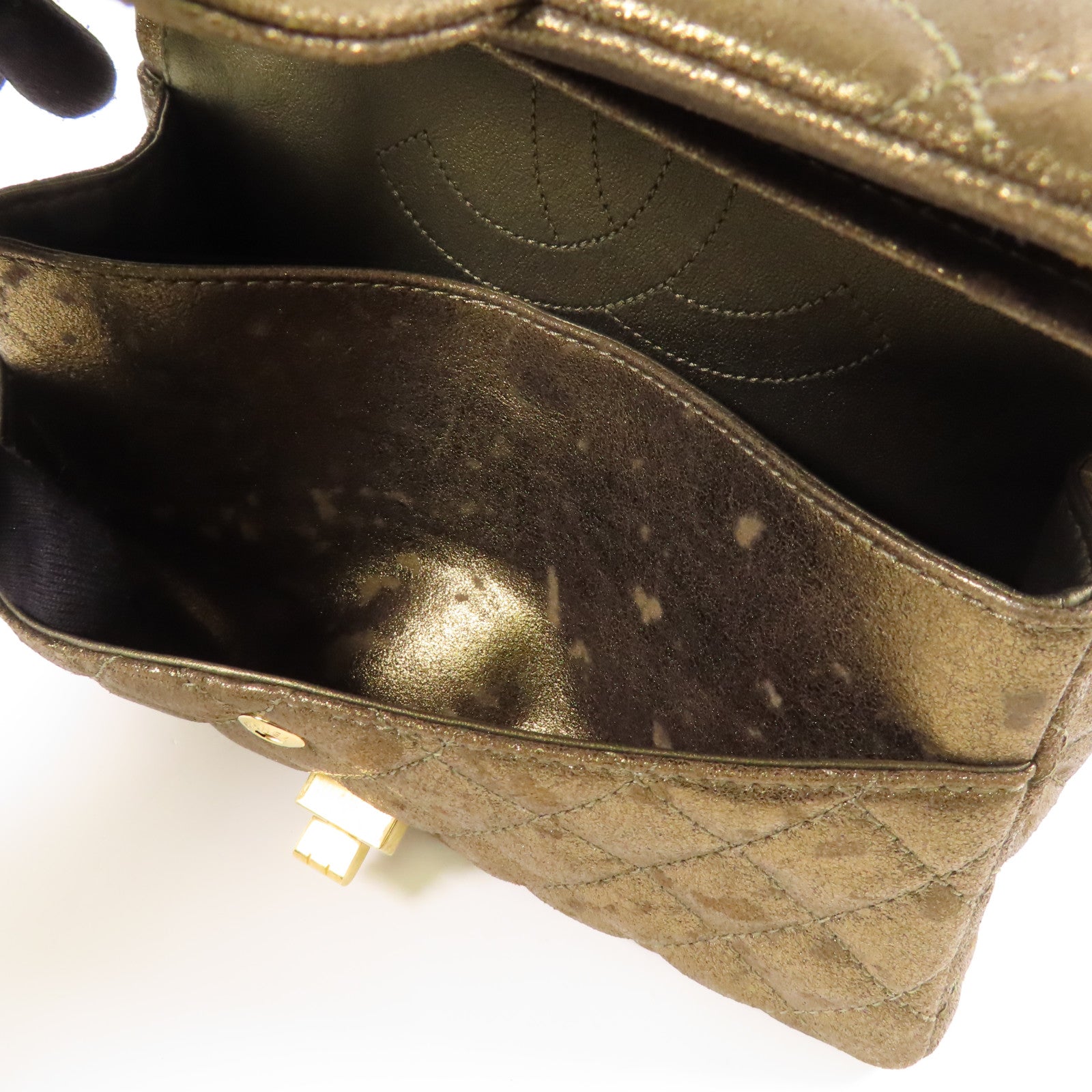 CHANEL 牛皮皮革2.55金扣鏈帶肩背袋