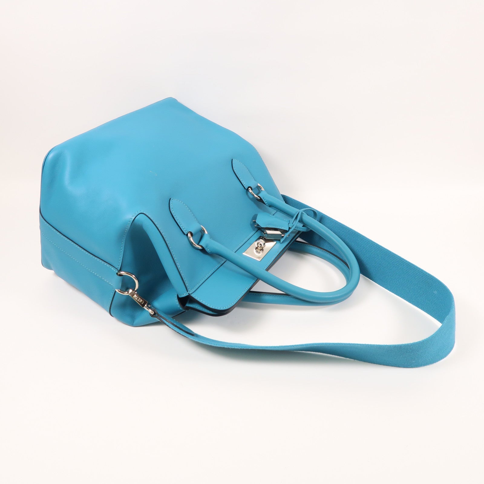 HERMES Swift皮革Toolbox 26銀扣手挽肩背兩用袋