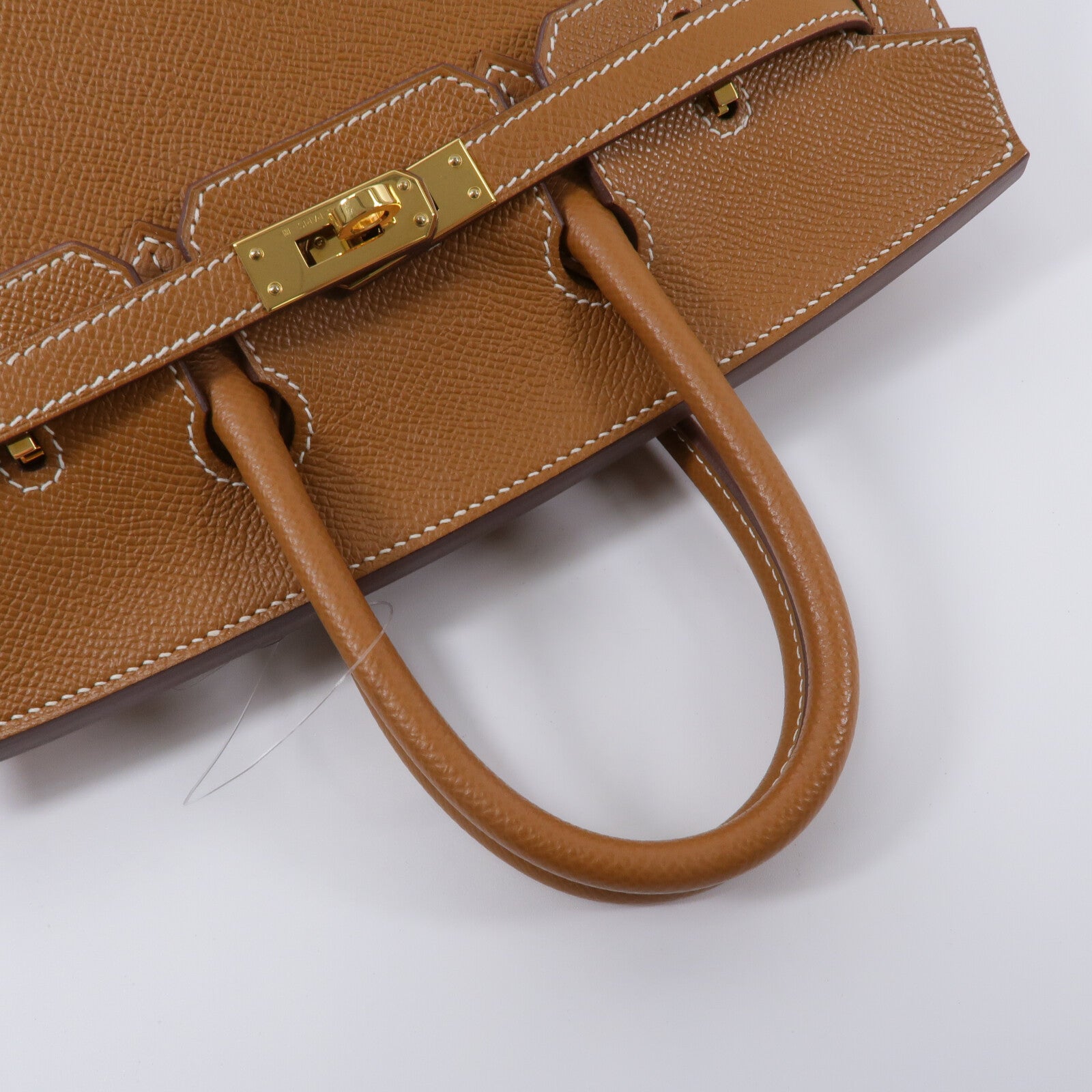 HERMES Epsom皮革Birkin 25手挽袋Gold