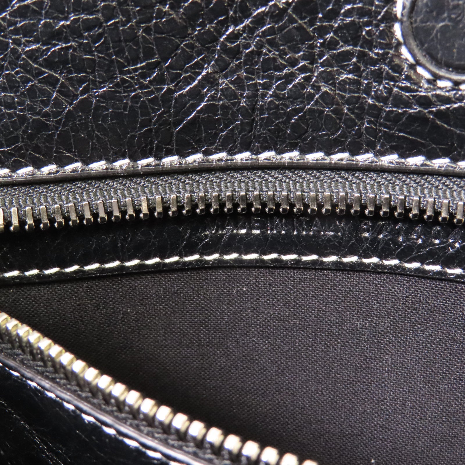 BALENCIAGA 牛皮皮革Barbes Bag銀扣手挽肩背兩用袋