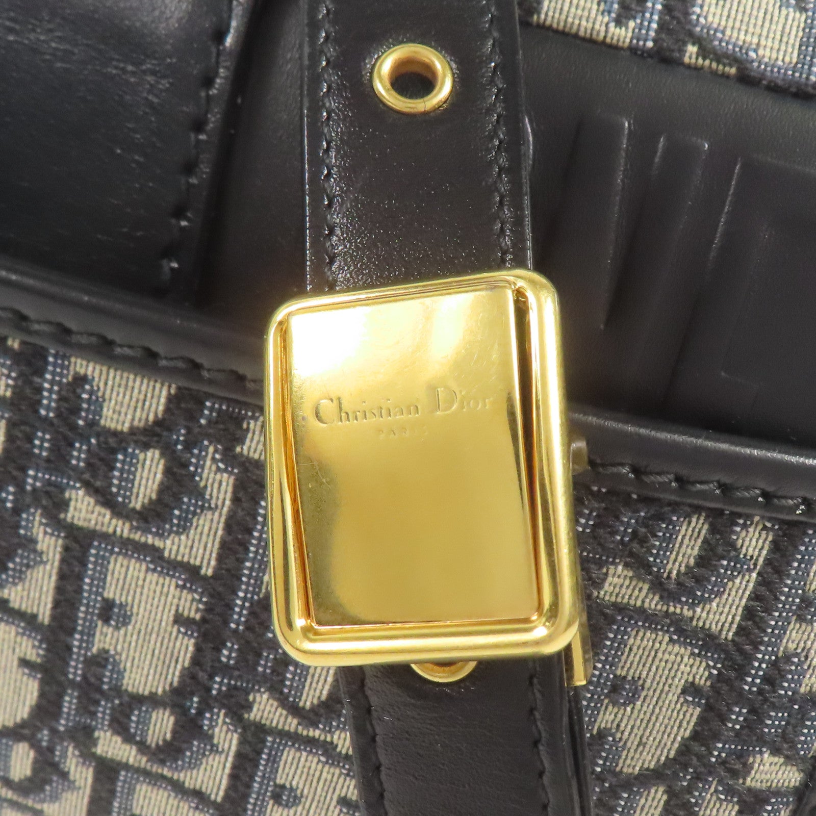 Dior 帆布Montaigne 30金扣肩背袋