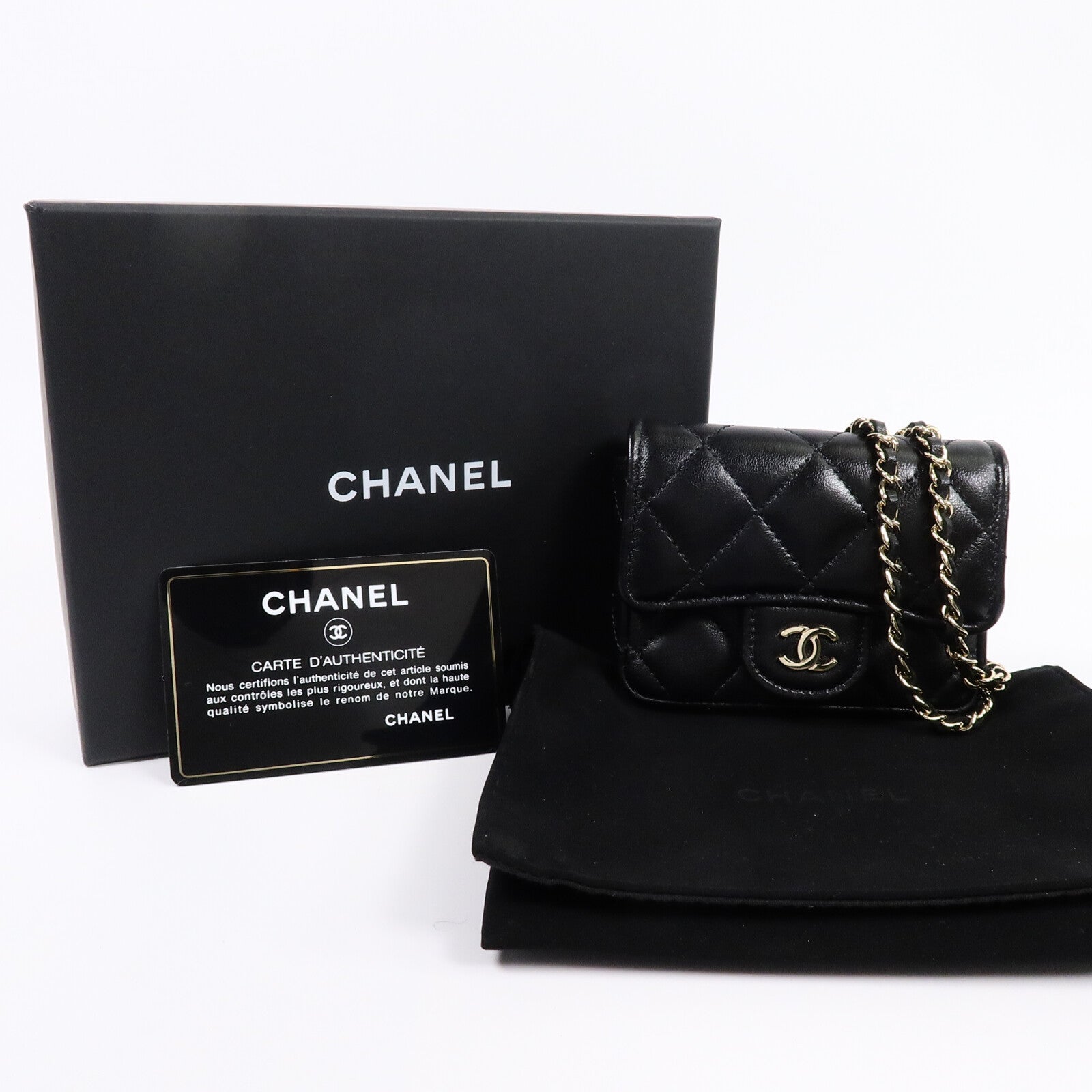 CHANEL 羊皮皮革Mini Belt Bag腰包