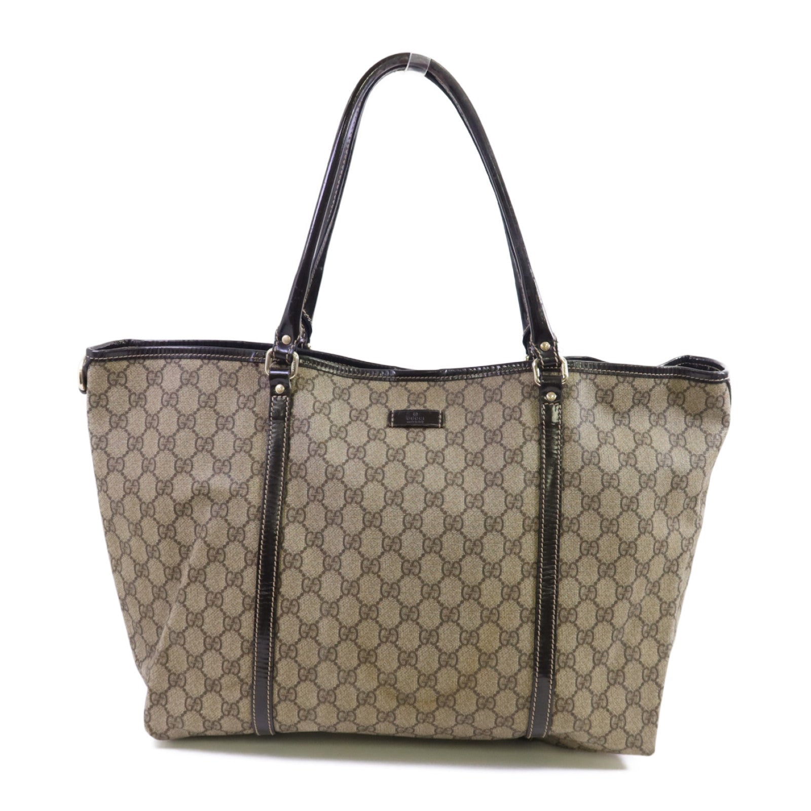GUCCI 塗層帆布Tote Bag金扣肩背袋