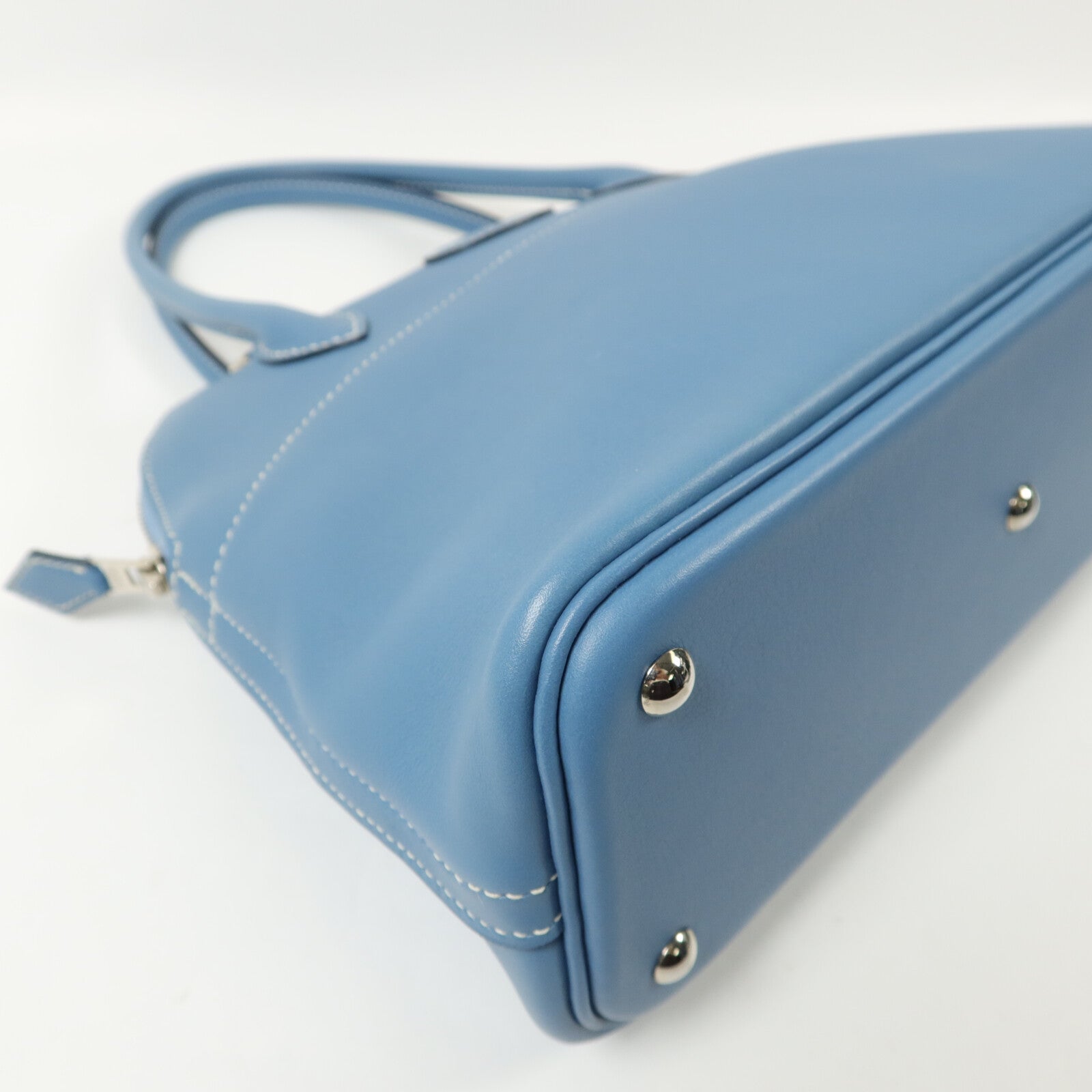 HERMES Swift皮革Bolide 27手挽肩背兩用袋Blue Jean