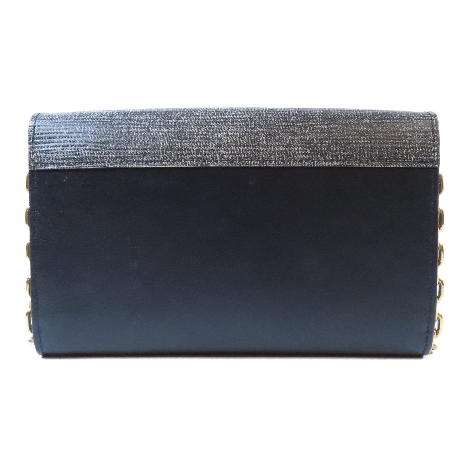 LOUIS VUITTON Epi Pouch Wallet金扣鏈帶肩背袋黑色/灰色