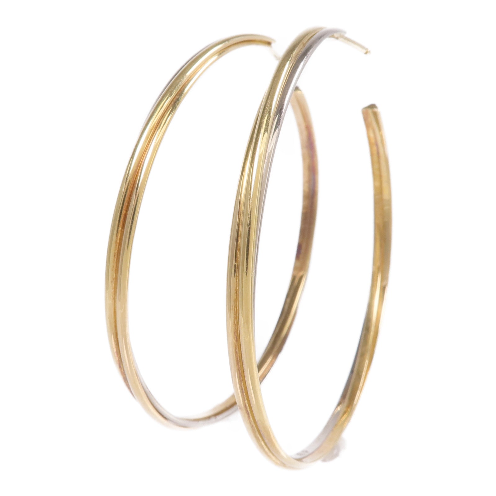 CARTIER 18K玫瑰金/黃金/白金Trinity耳環