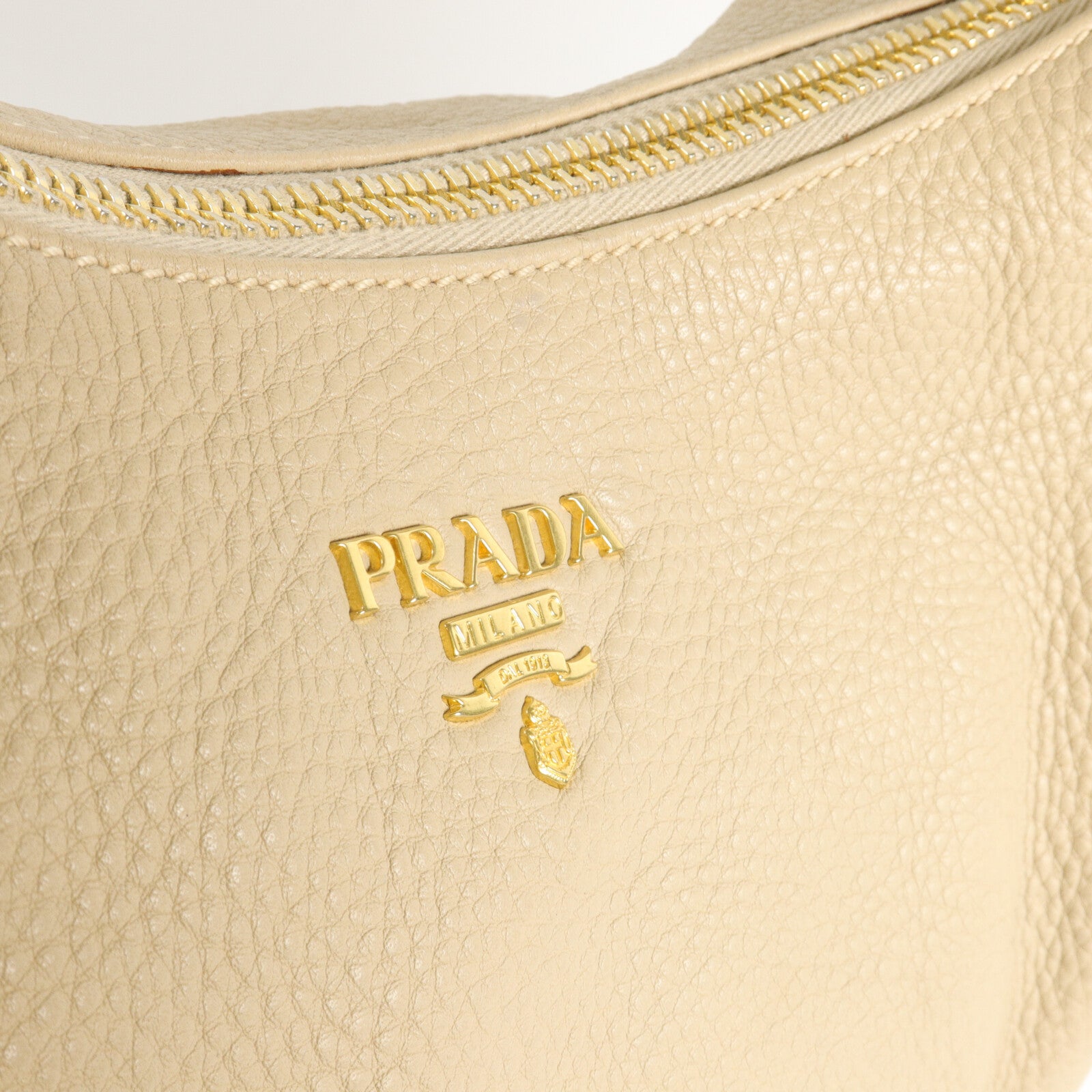 PRADA 牛皮皮革Vitello Daino Hobo Bag肩背袋