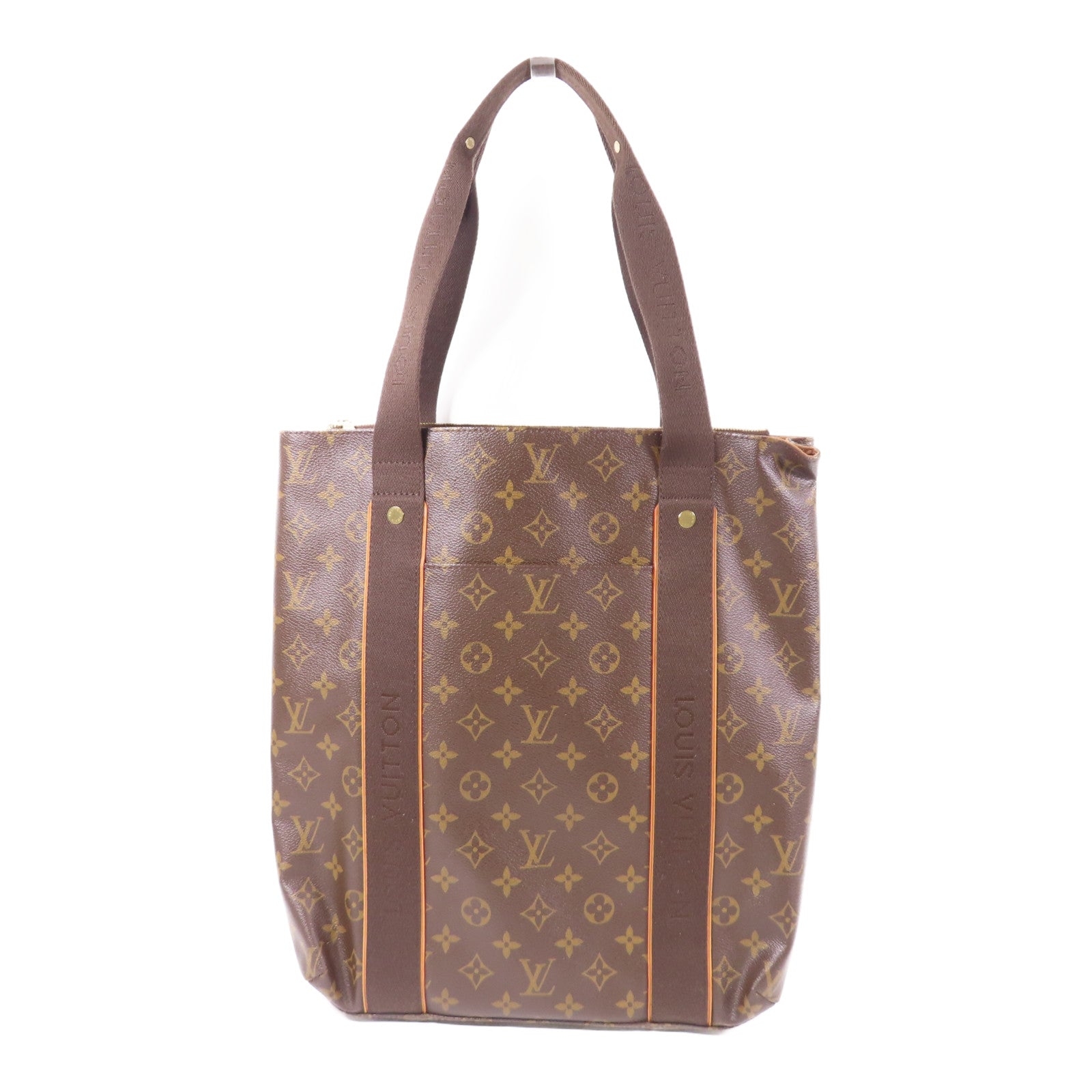 LOUIS VUITTON Monogram Cabas Beaubourg金扣手挽袋啡色