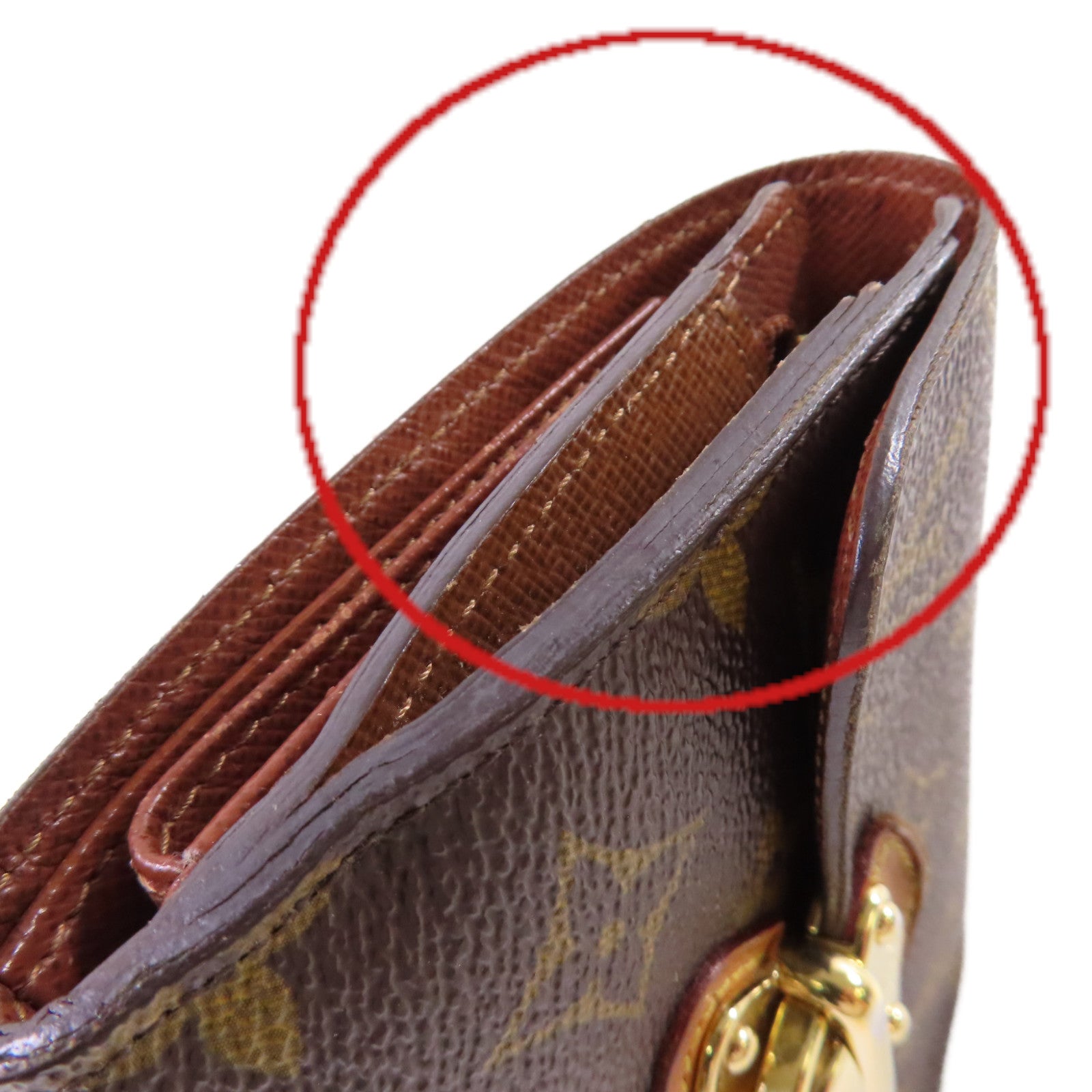 LOUIS VUITTON Monogram Joey Short Wallet金扣短錢包啡色