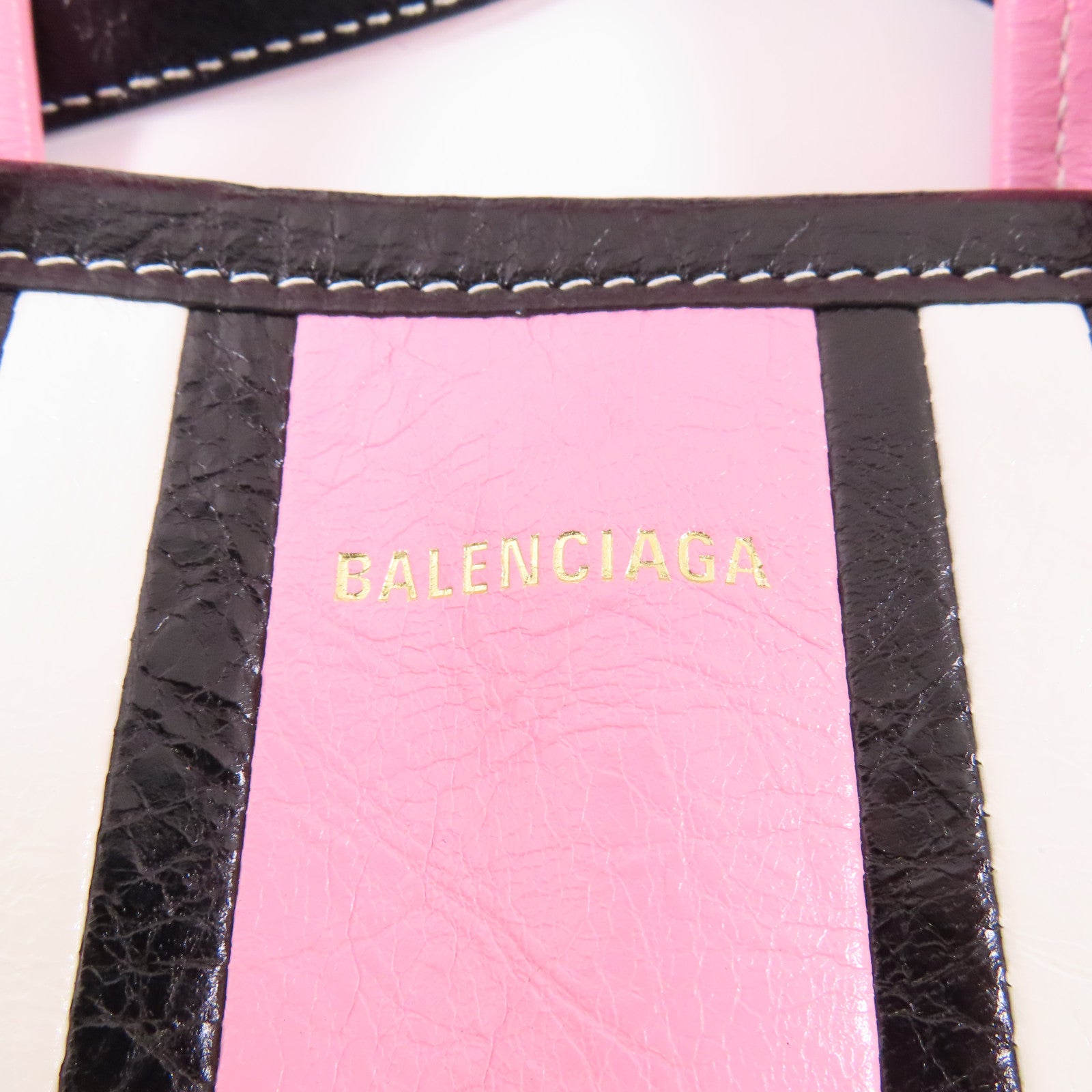 BALENCIAGA 牛皮皮革Barbes Bag銀扣手挽肩背兩用袋