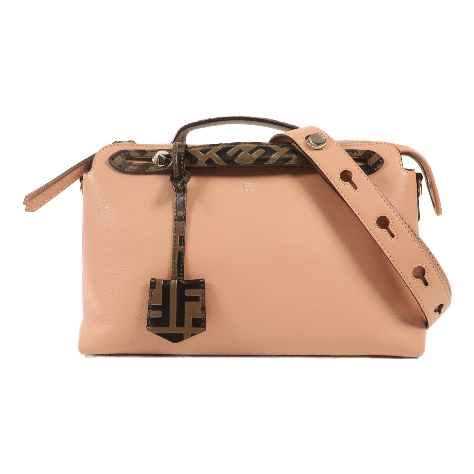 FENDI 牛皮皮革By The Way銀扣手挽肩背兩用袋