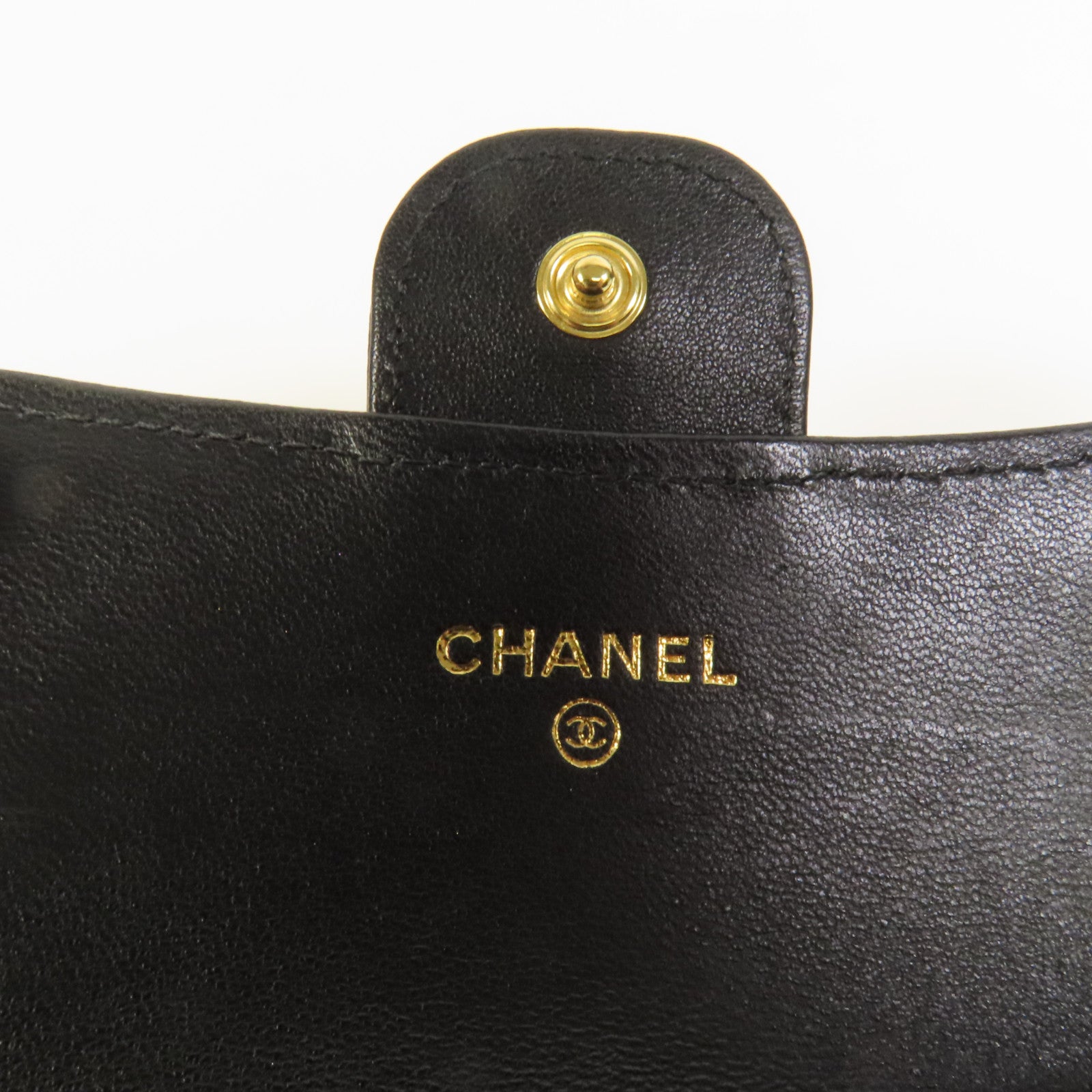 CHANEL 羊皮皮革Card Case金扣卡片套