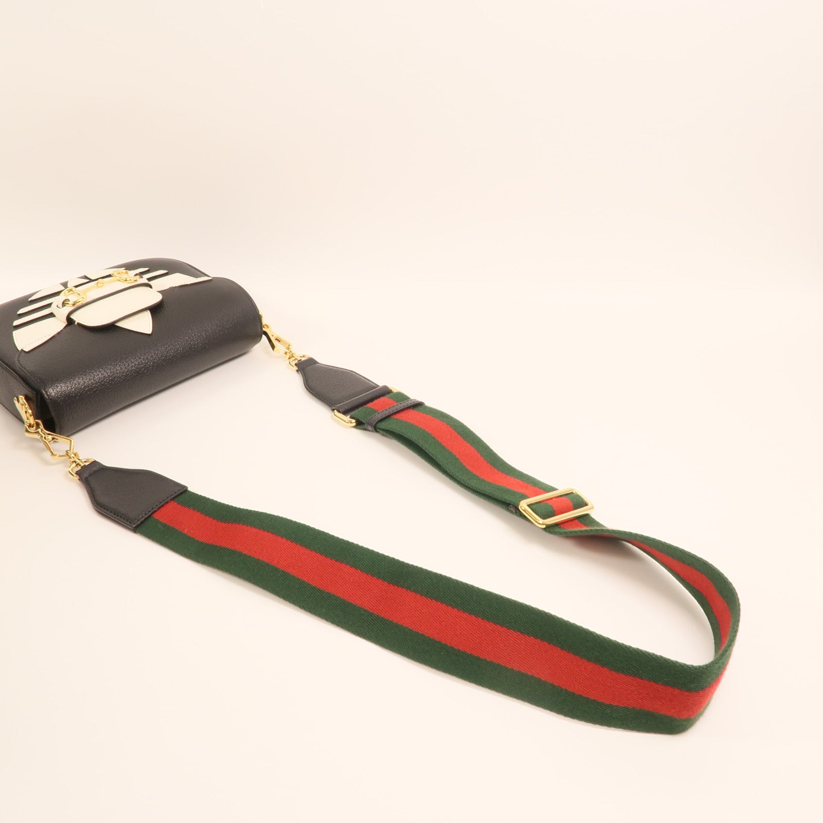 GUCCI 牛皮皮革Gucci x Adidas Horsebit 1955 Small金扣肩背袋