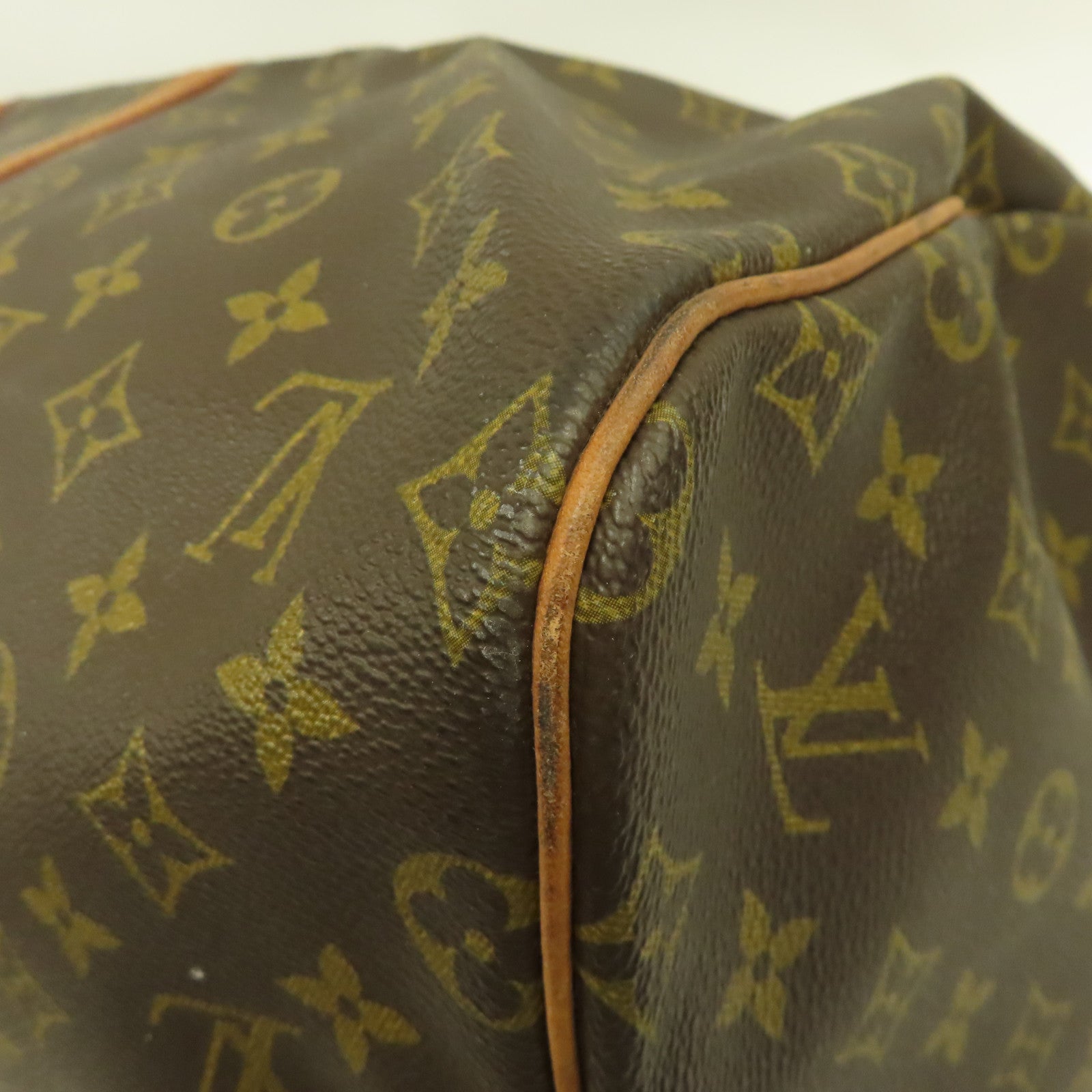 LOUIS VUITTON Monogram Keepall 55金扣波士頓包啡色