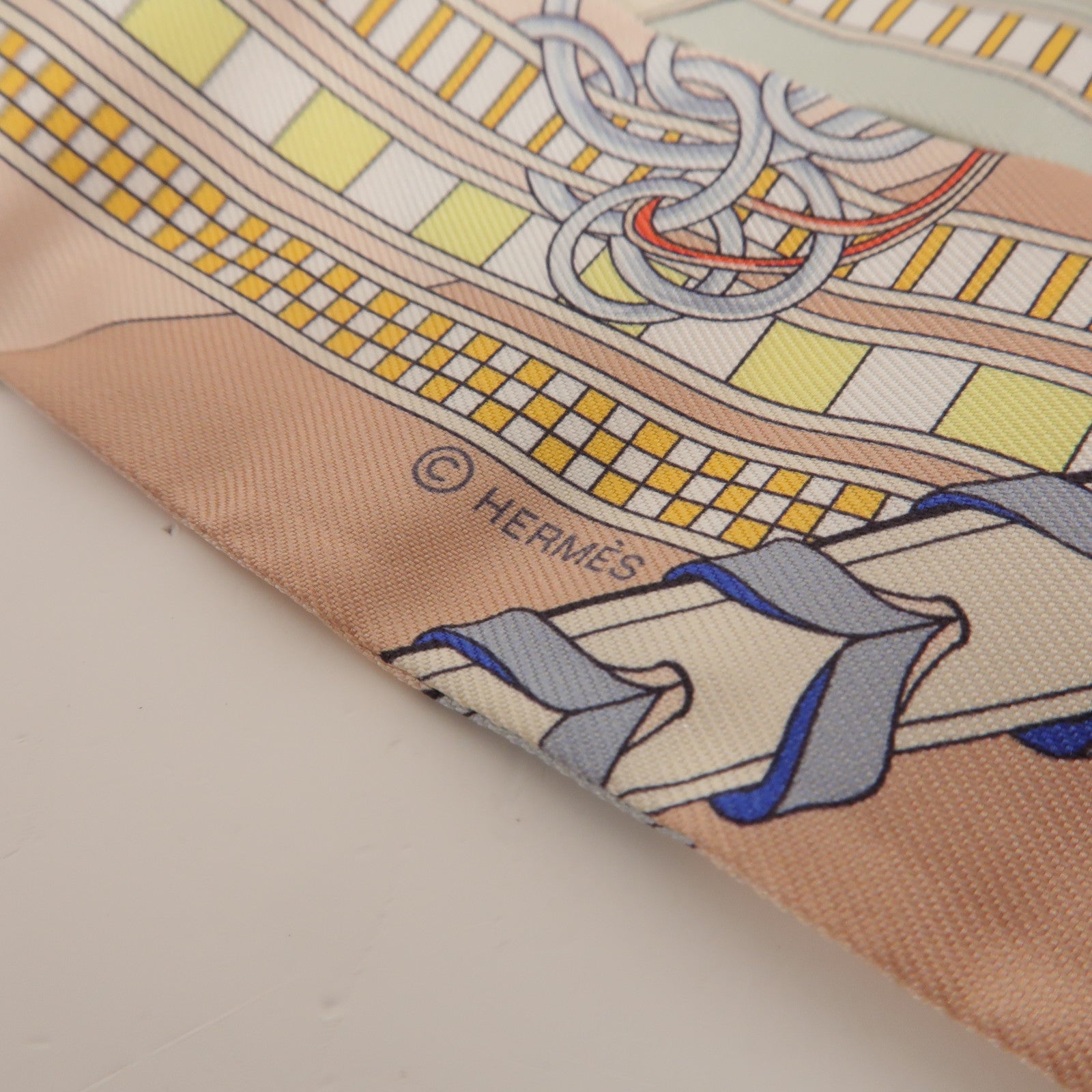 HERMES 絲質Twilly絲巾