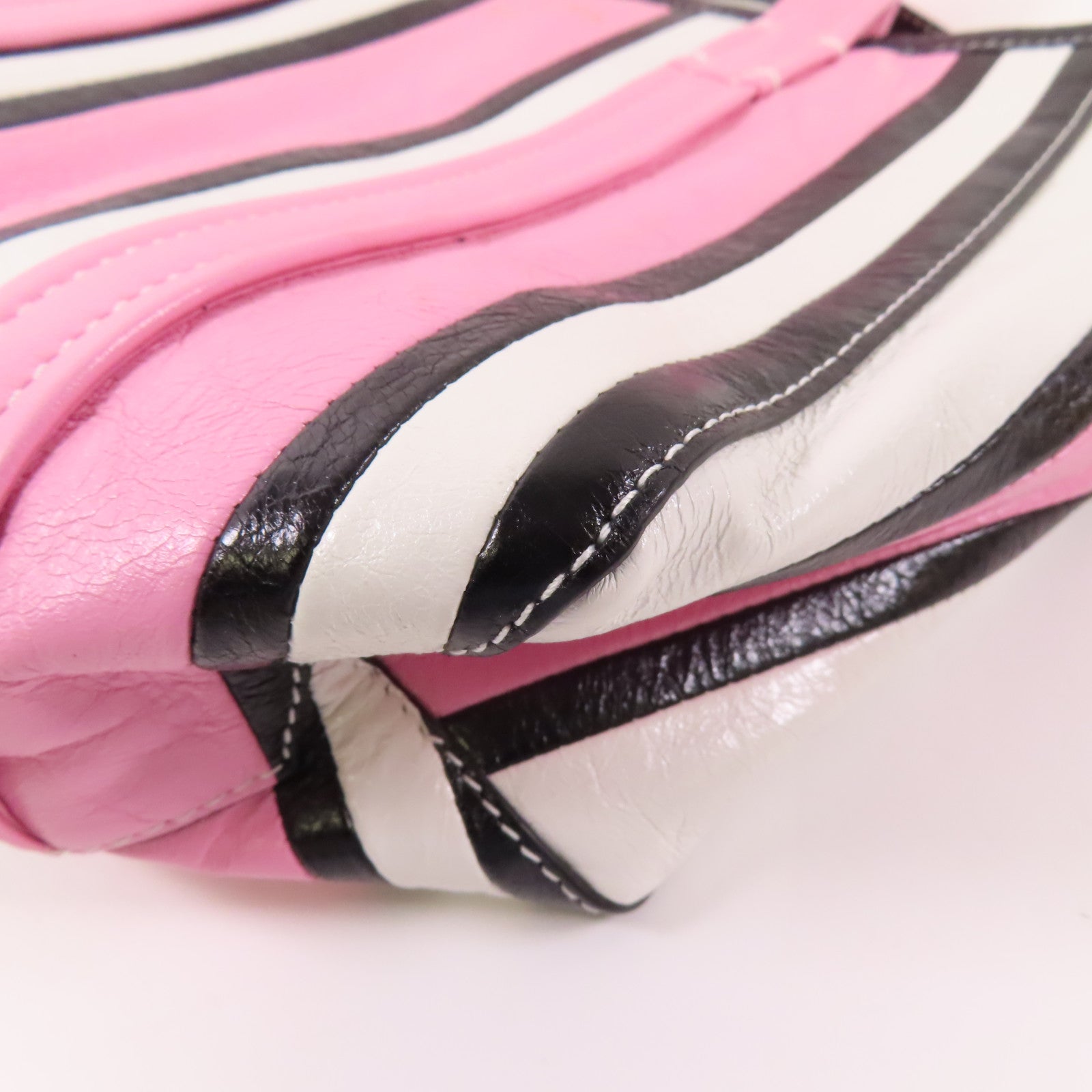 BALENCIAGA 牛皮皮革Barbes Bag銀扣手挽肩背兩用袋