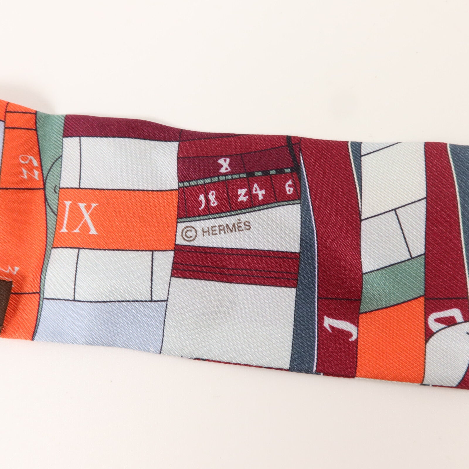 HERMES 絲質Twilly絲巾