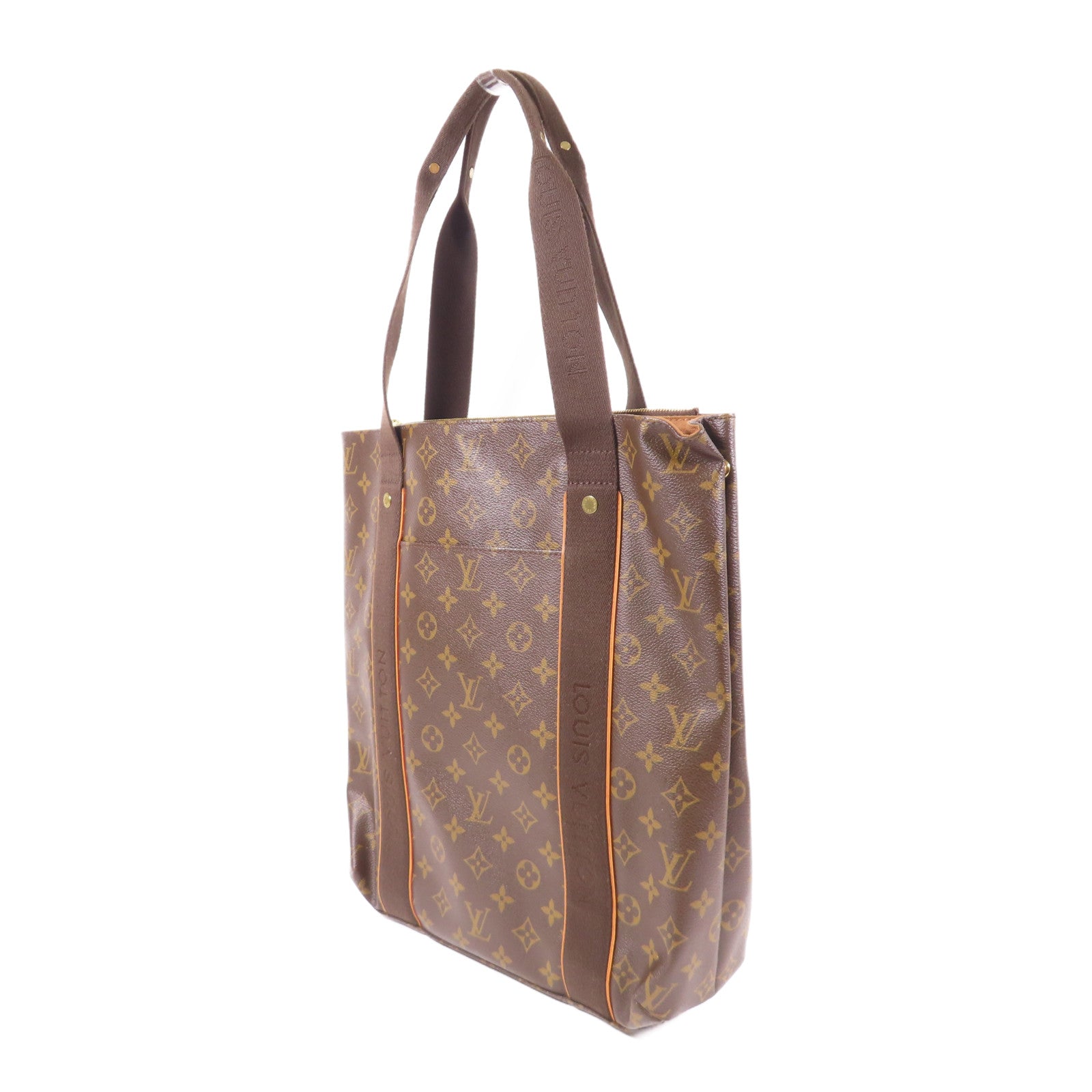 LOUIS VUITTON Monogram Cabas Beaubourg金扣手挽袋啡色
