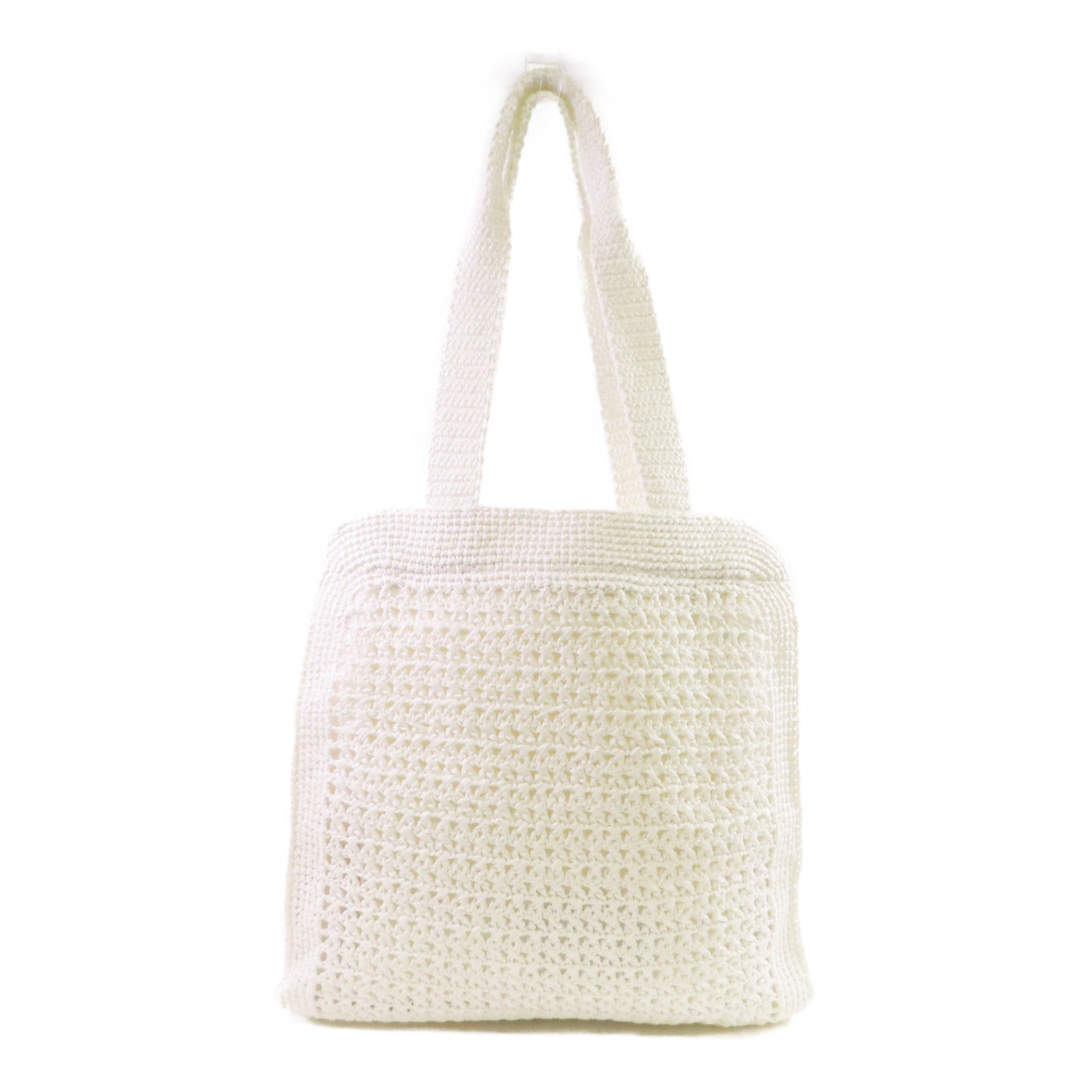 Miu Miu 【激減優惠】PVC Tote Bag金扣肩背袋白色