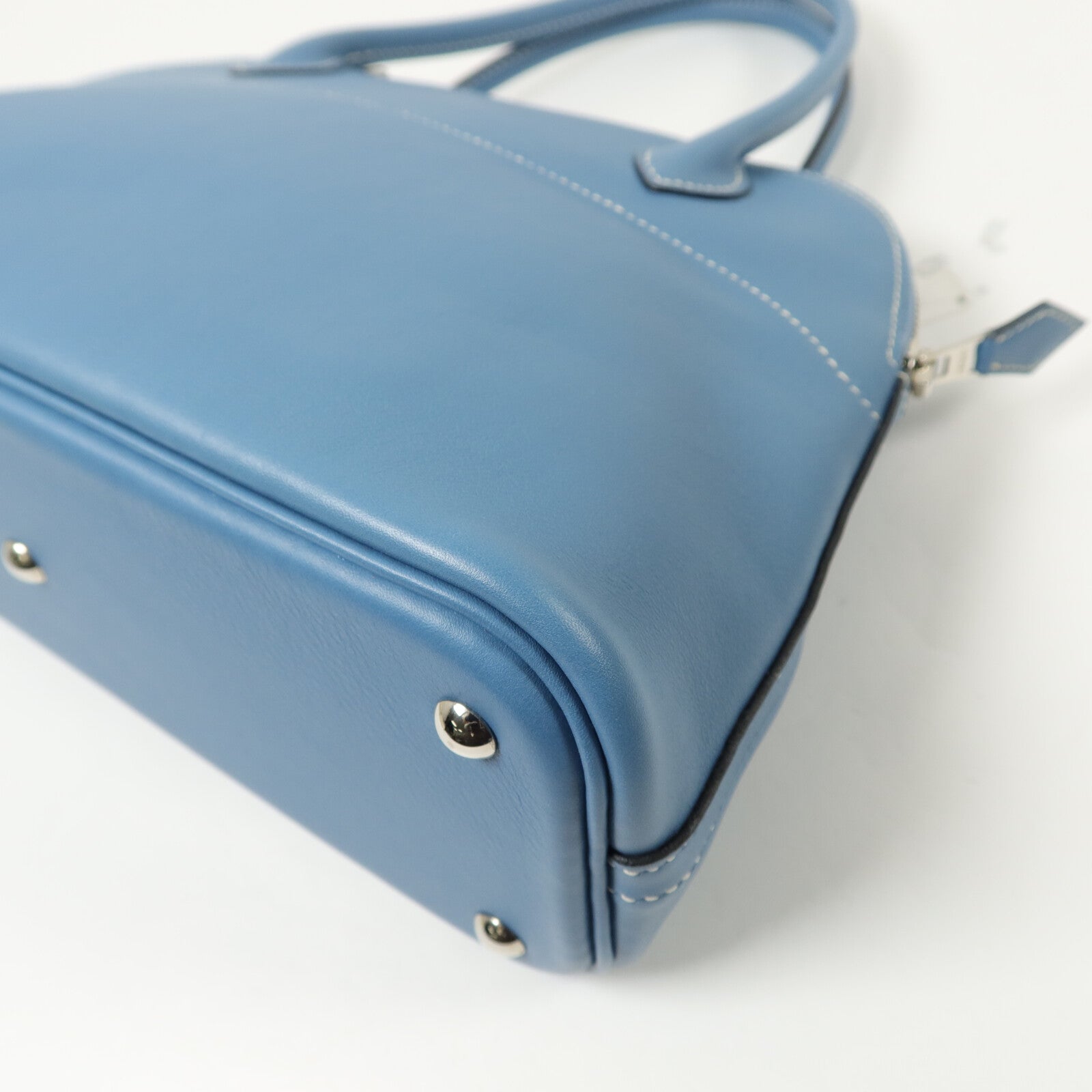 HERMES Swift皮革Bolide 27手挽肩背兩用袋Blue Jean