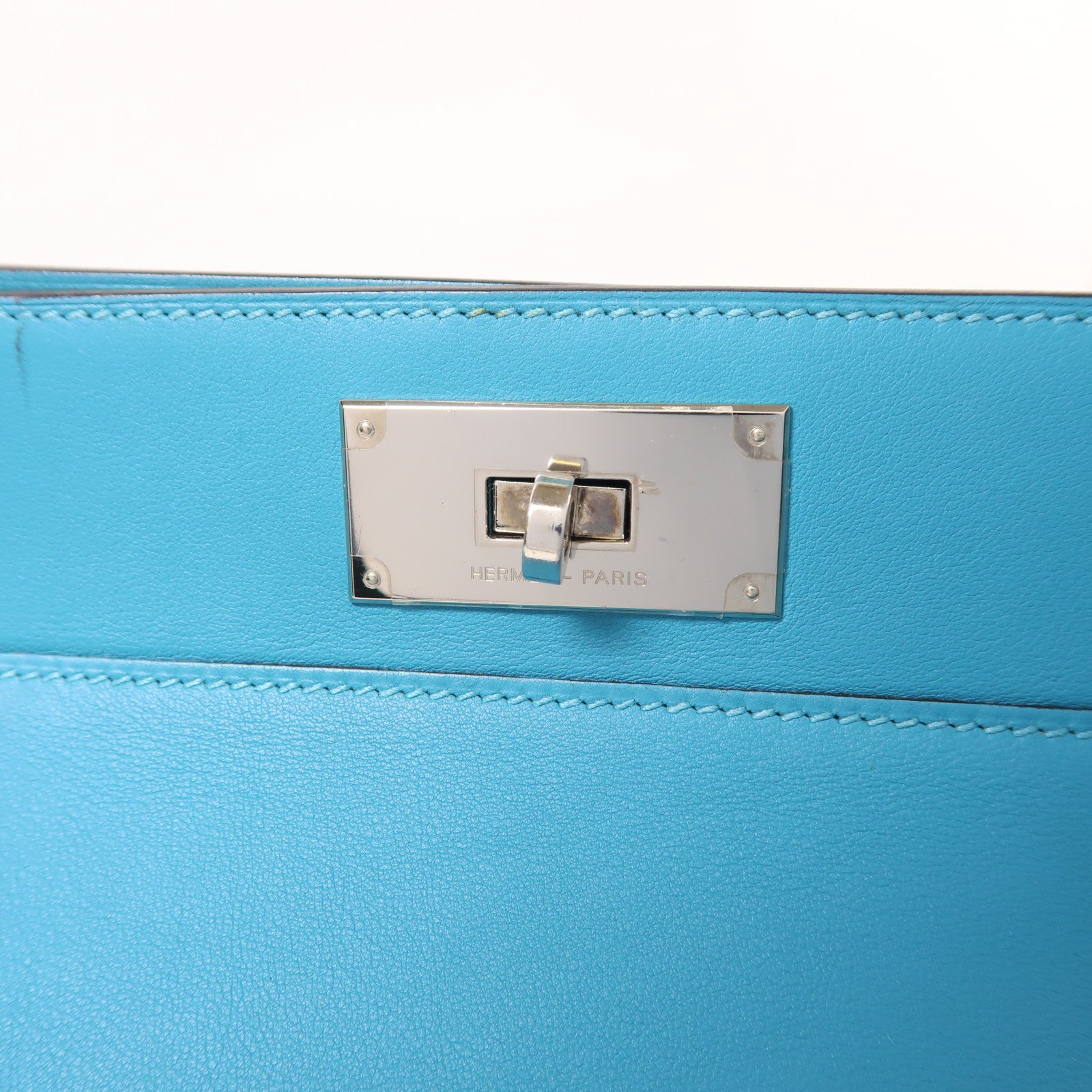 HERMES Swift皮革Toolbox 26銀扣手挽肩背兩用袋