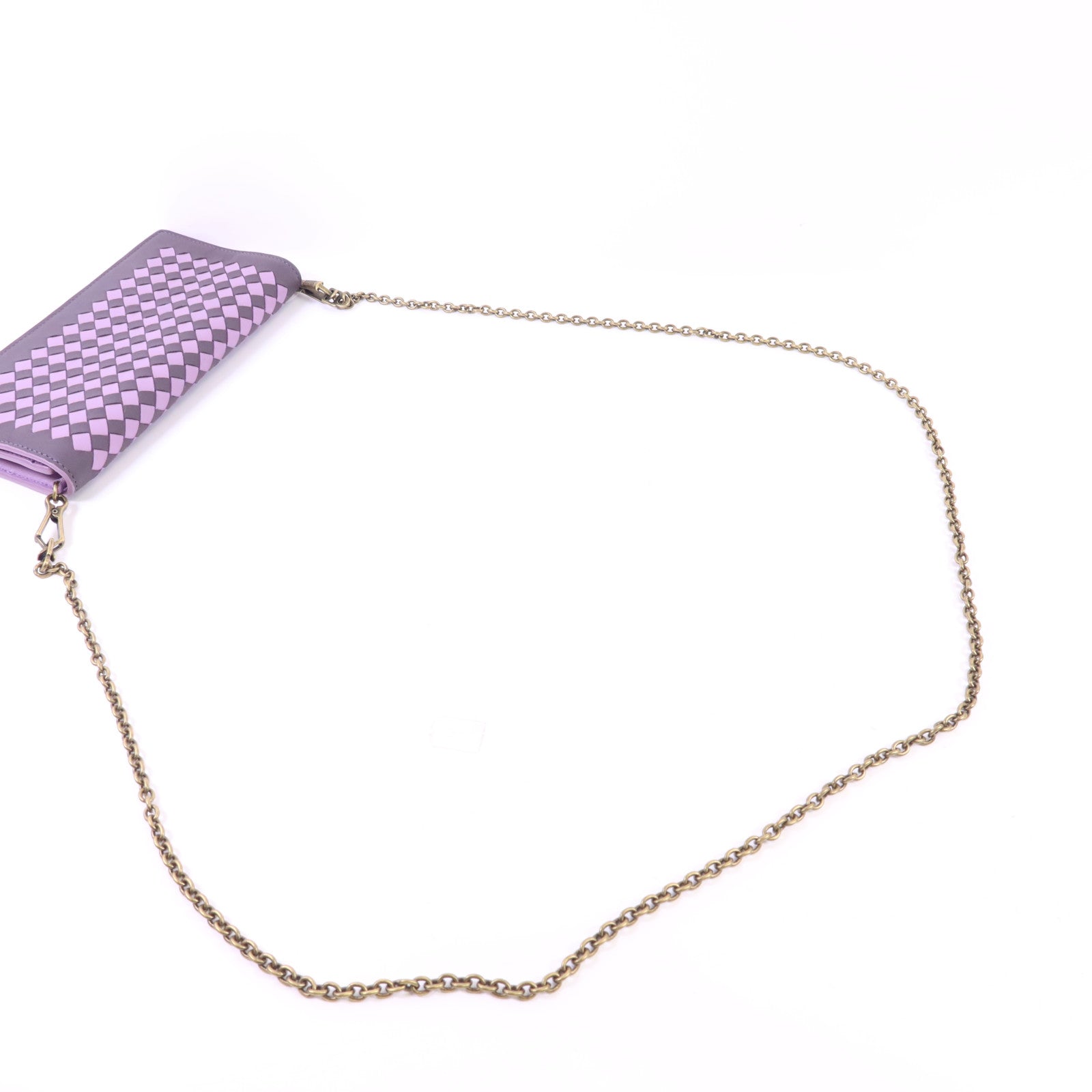 BOTTEGA VENETA 【激減優惠】牛皮皮革Intrecciato Chain鏈帶肩背袋