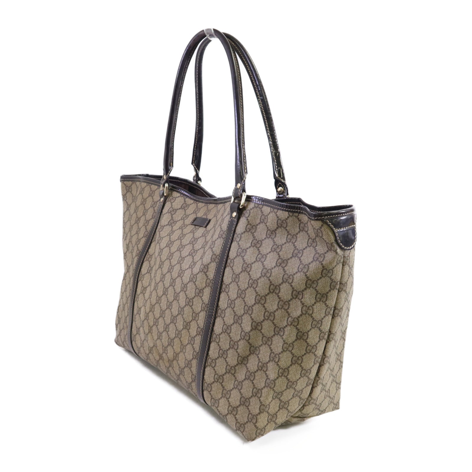 GUCCI 塗層帆布Tote Bag金扣肩背袋