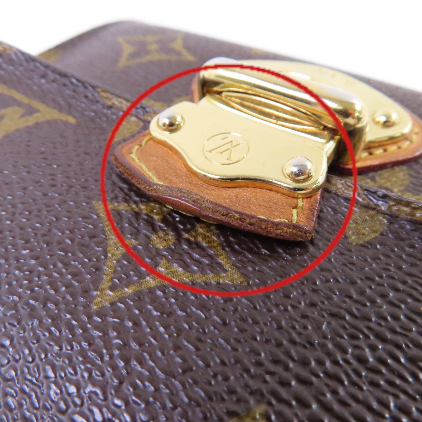 LOUIS VUITTON Monogram Joey Short Wallet金扣短錢包啡色