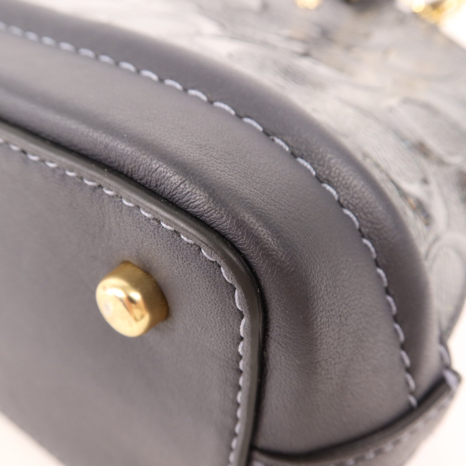 COACH 漆皮皮革/牛皮皮革2 Way Shoulder Bag金扣手挽肩背兩用袋