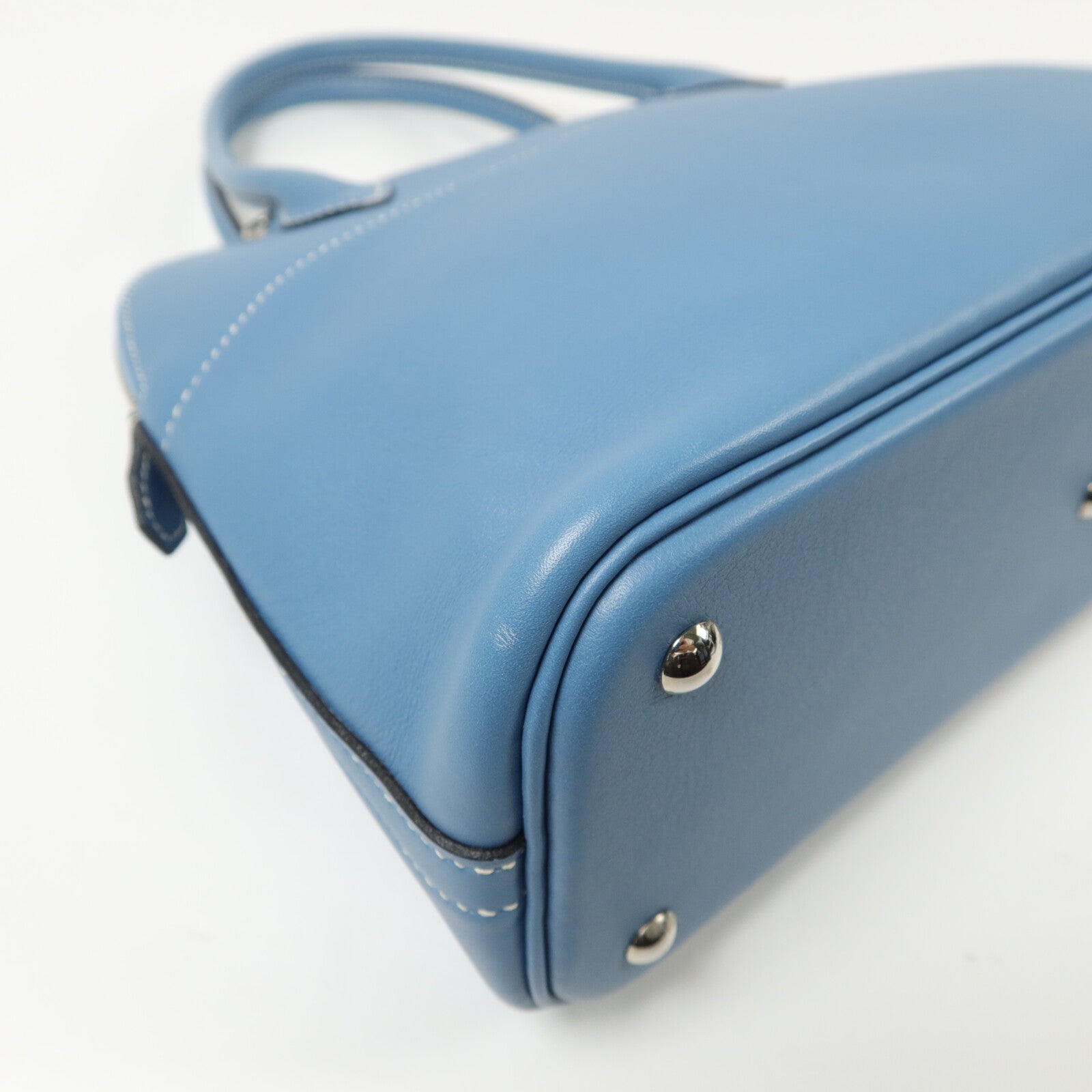 HERMES Swift皮革Bolide 27手挽肩背兩用袋Blue Jean
