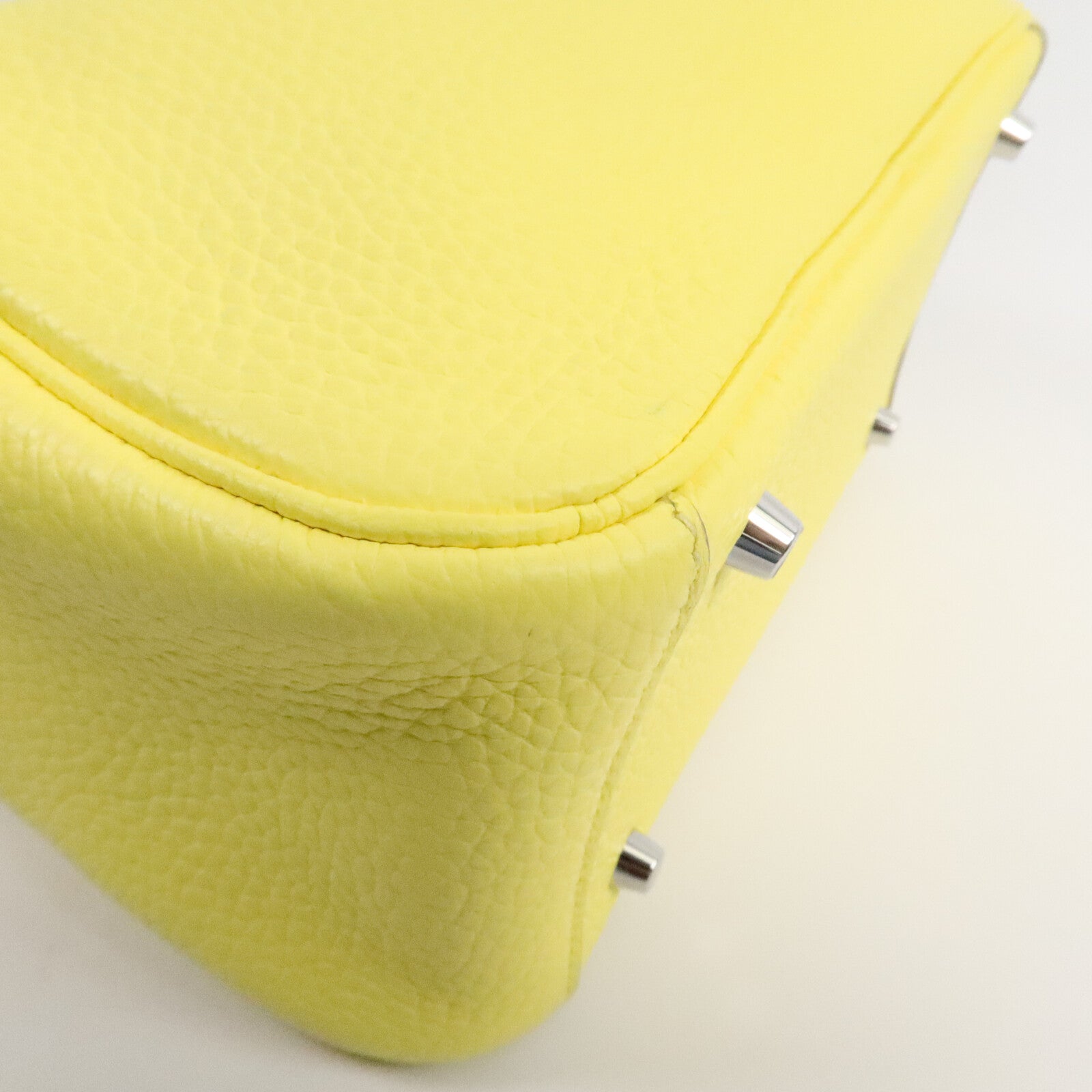 HERMES Mini Lindy金扣手挽肩背兩用袋Limoncello