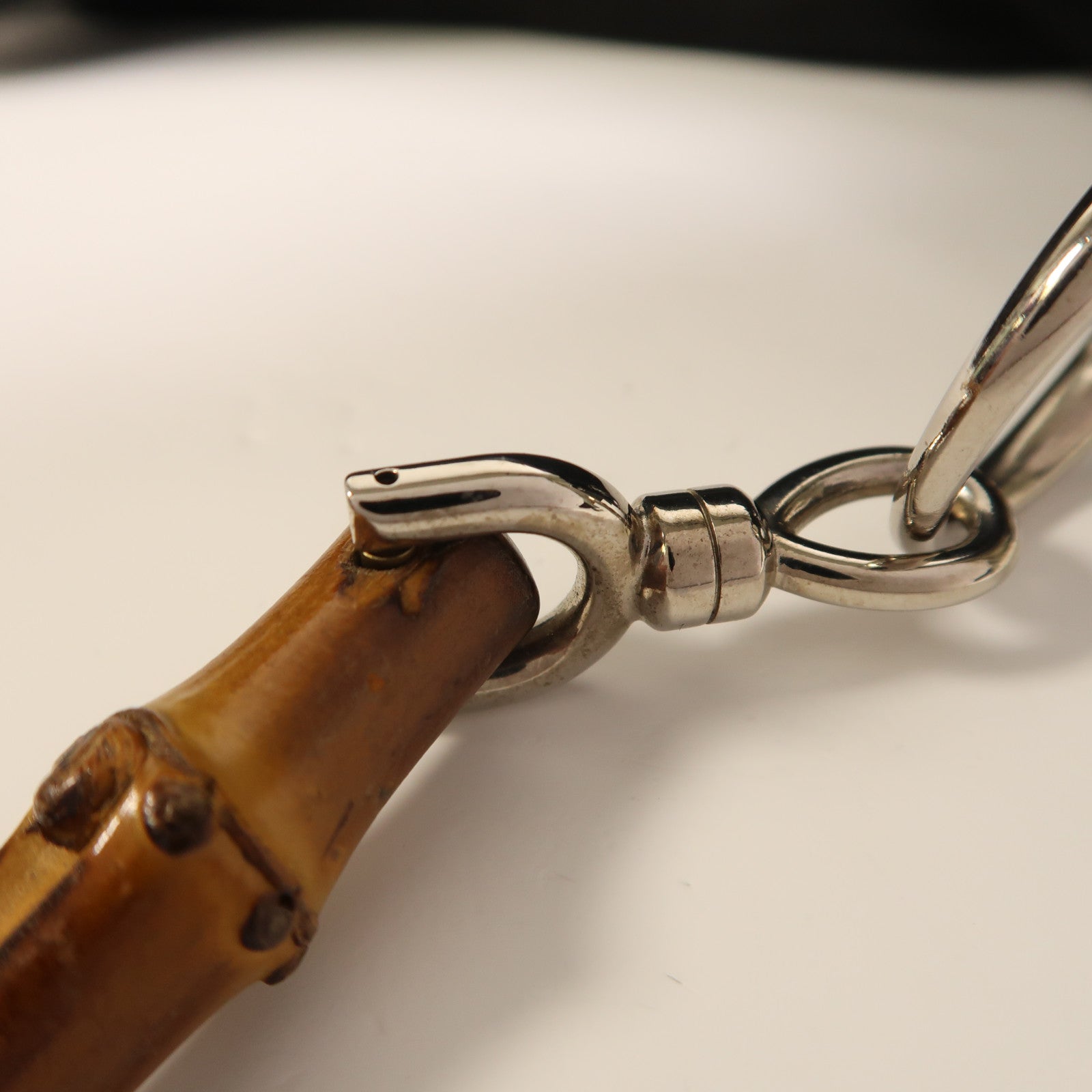 GUCCI 尼龍/漆皮皮革Shoulder Bag銀扣肩背袋