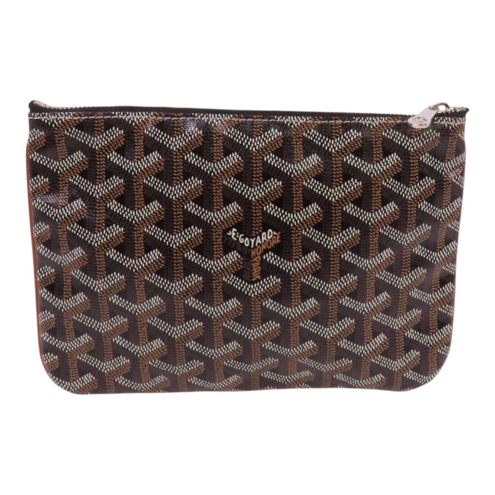 GOYARD 塗層帆布Pouch銀扣手拿包