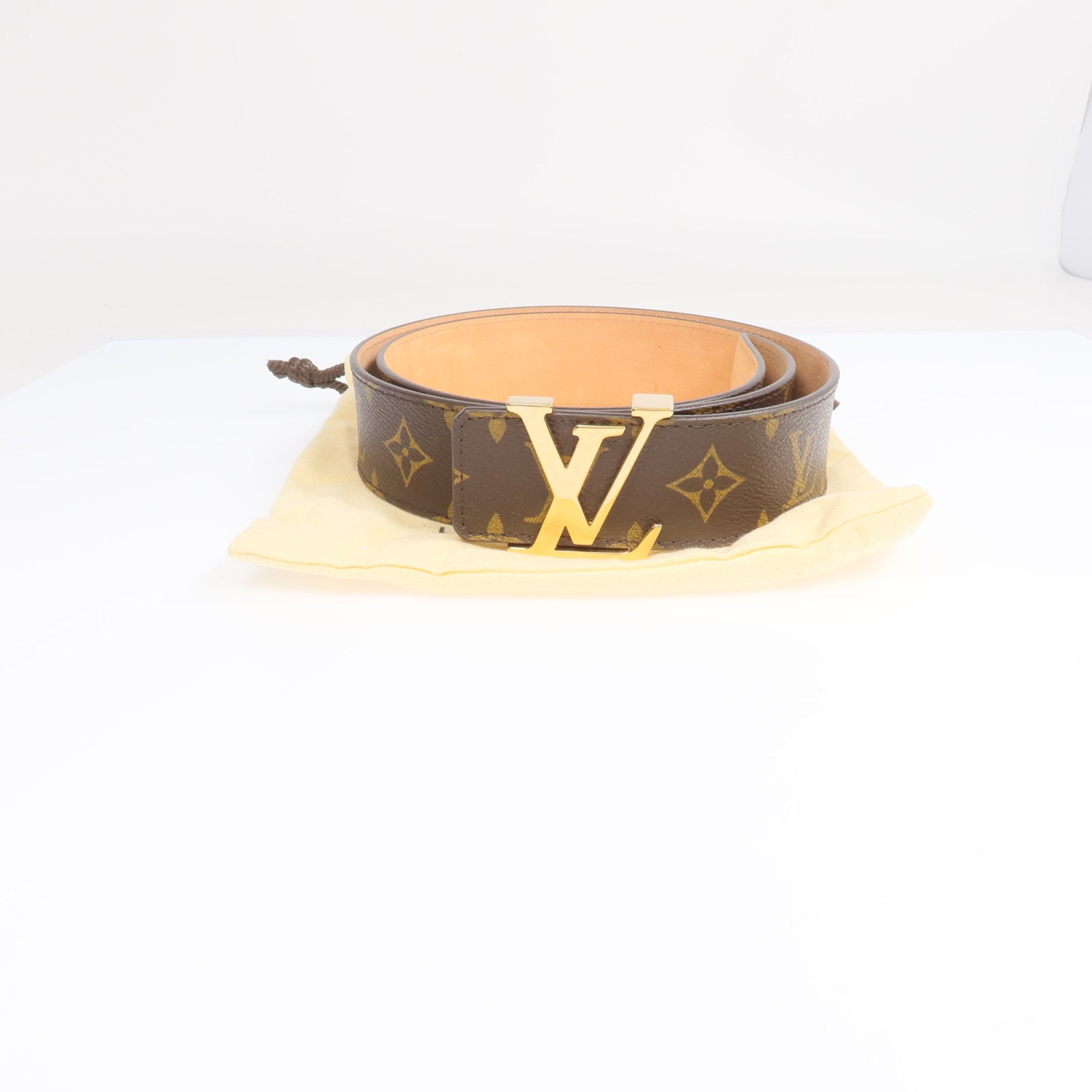 LOUIS VUITTON Monogram Belt金扣皮帶