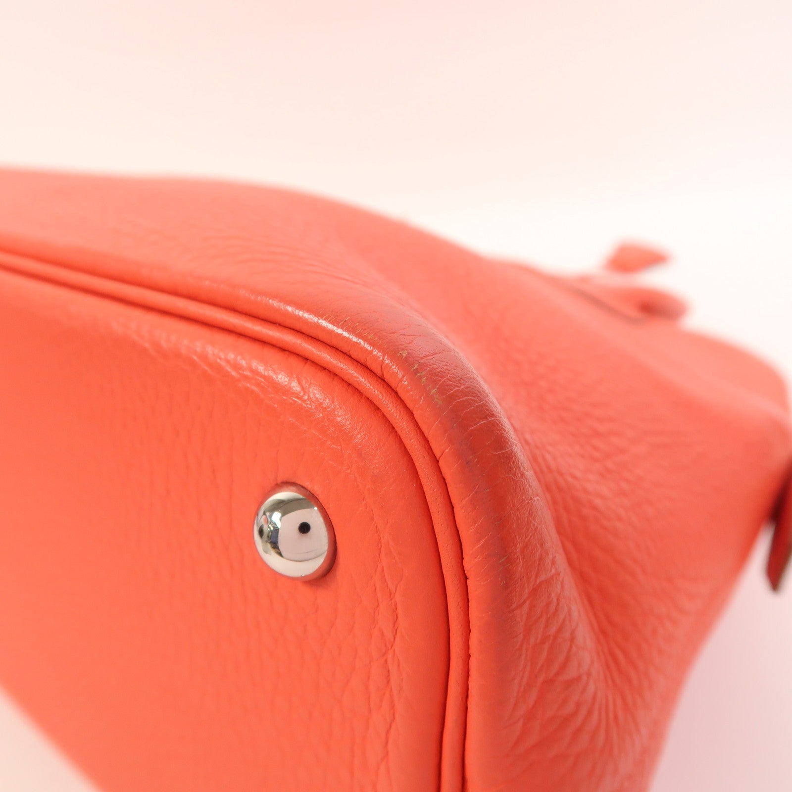 HERMES Clemence皮革Bolide 31銀扣手挽肩背兩用袋Rose Jaipur
