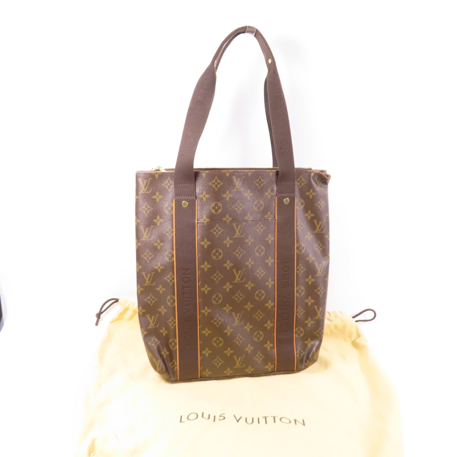 LOUIS VUITTON Monogram Cabas Beaubourg金扣手挽袋啡色