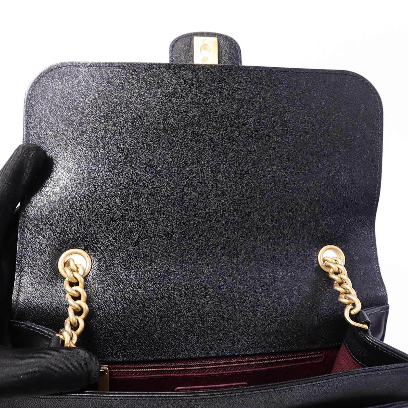 CHANEL 牛皮皮革Chain Shoulder Bag鏈帶肩背袋