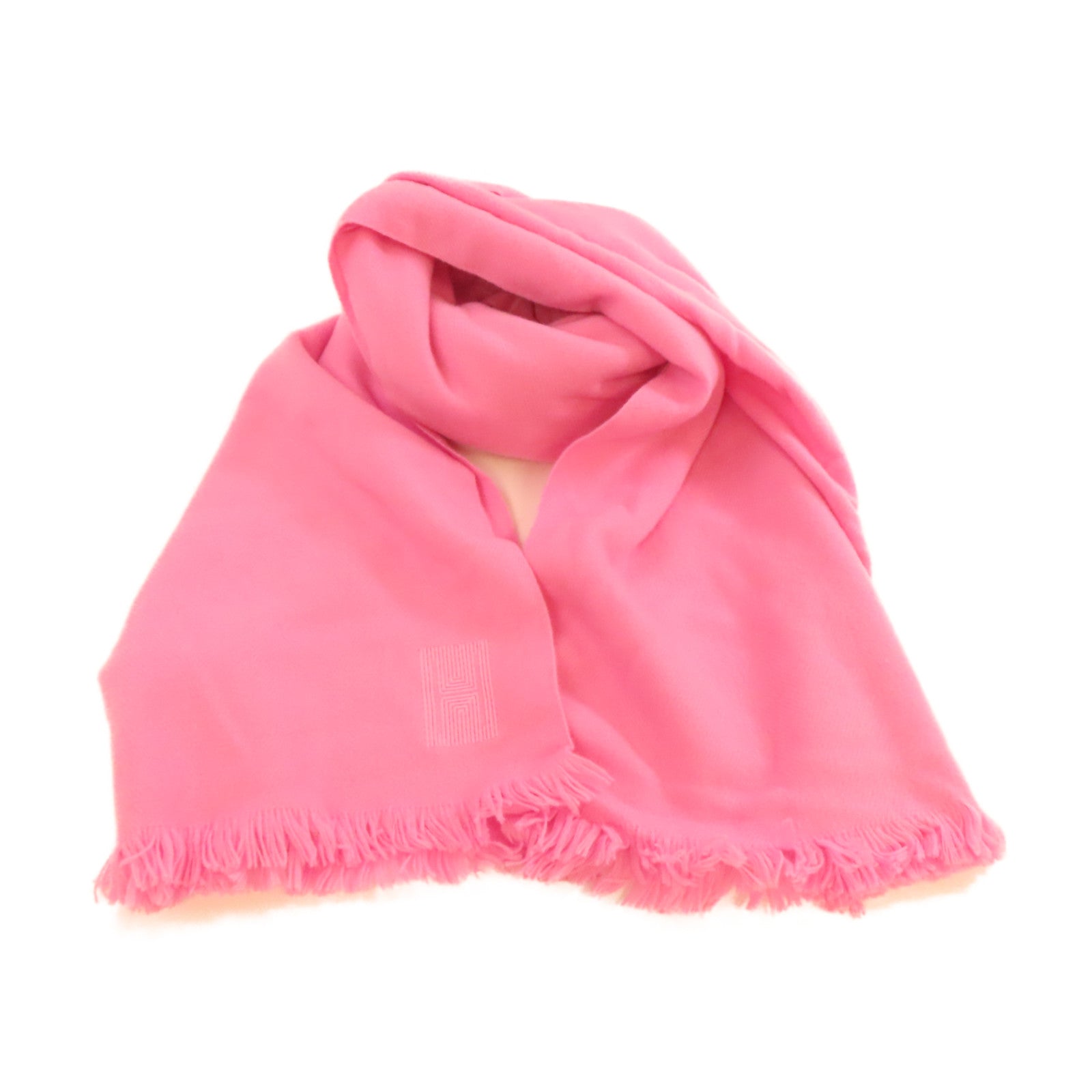HERMES **【激減優惠】羊絨Scarf圍巾粉紅色