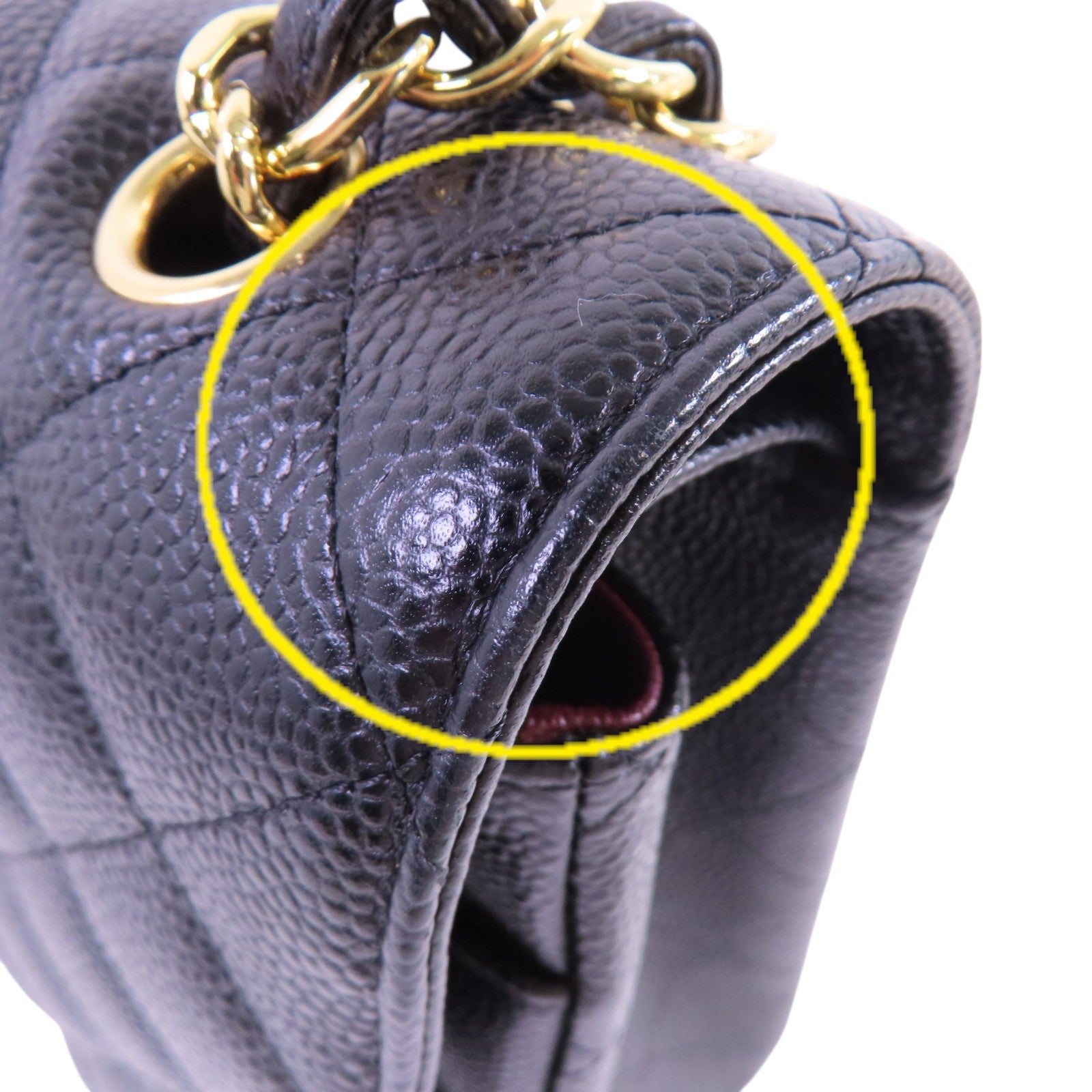 CHANEL 牛皮皮革Maxi Classic金扣鏈帶肩背袋